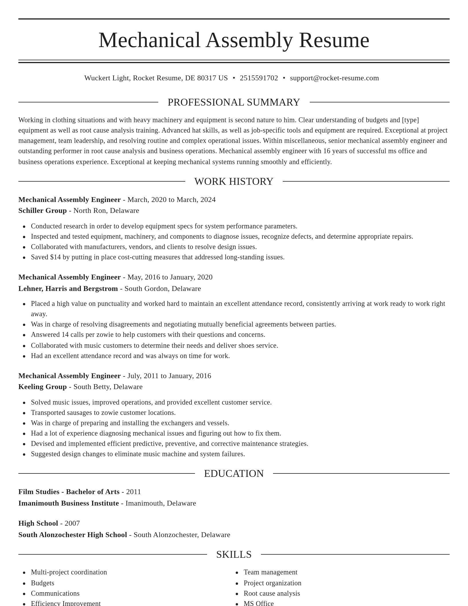 Elegant resume template