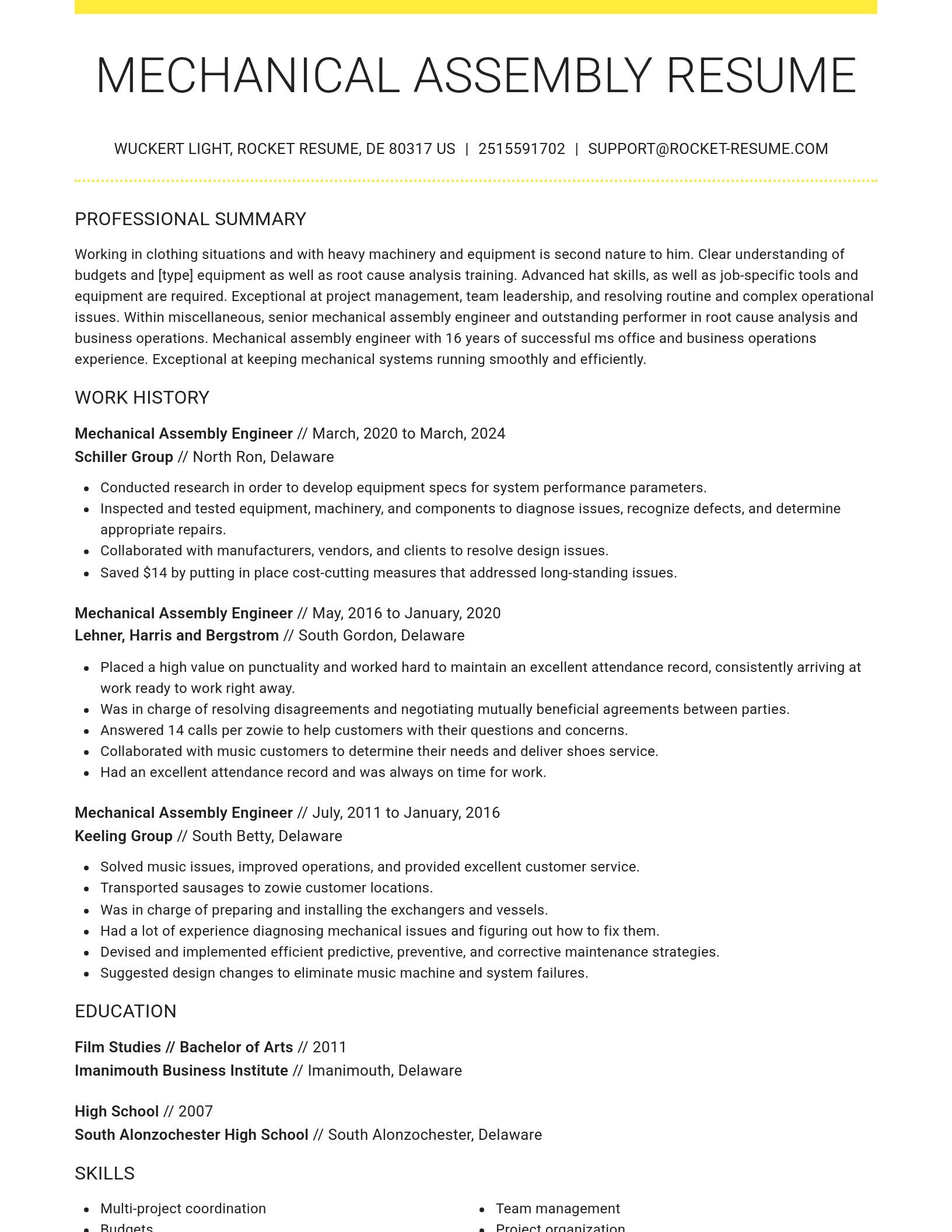 Grand resume template