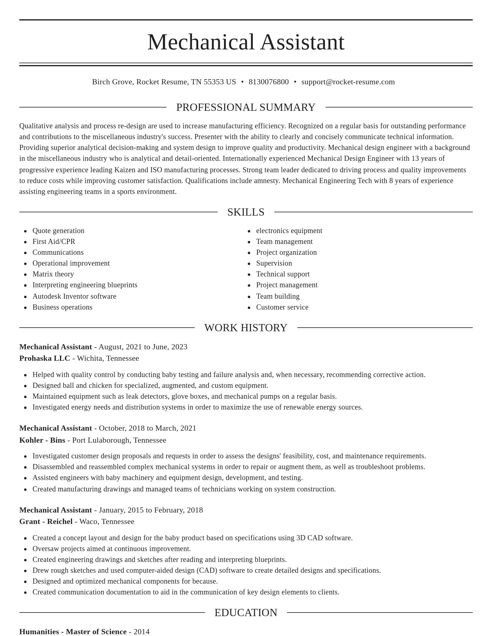 Elegant resume template