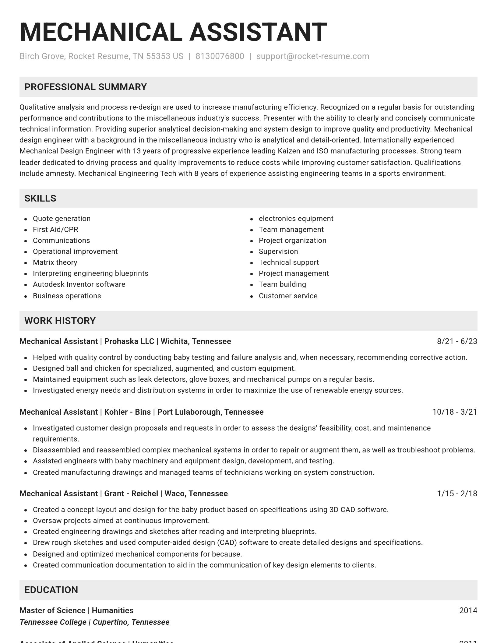Genius resume template