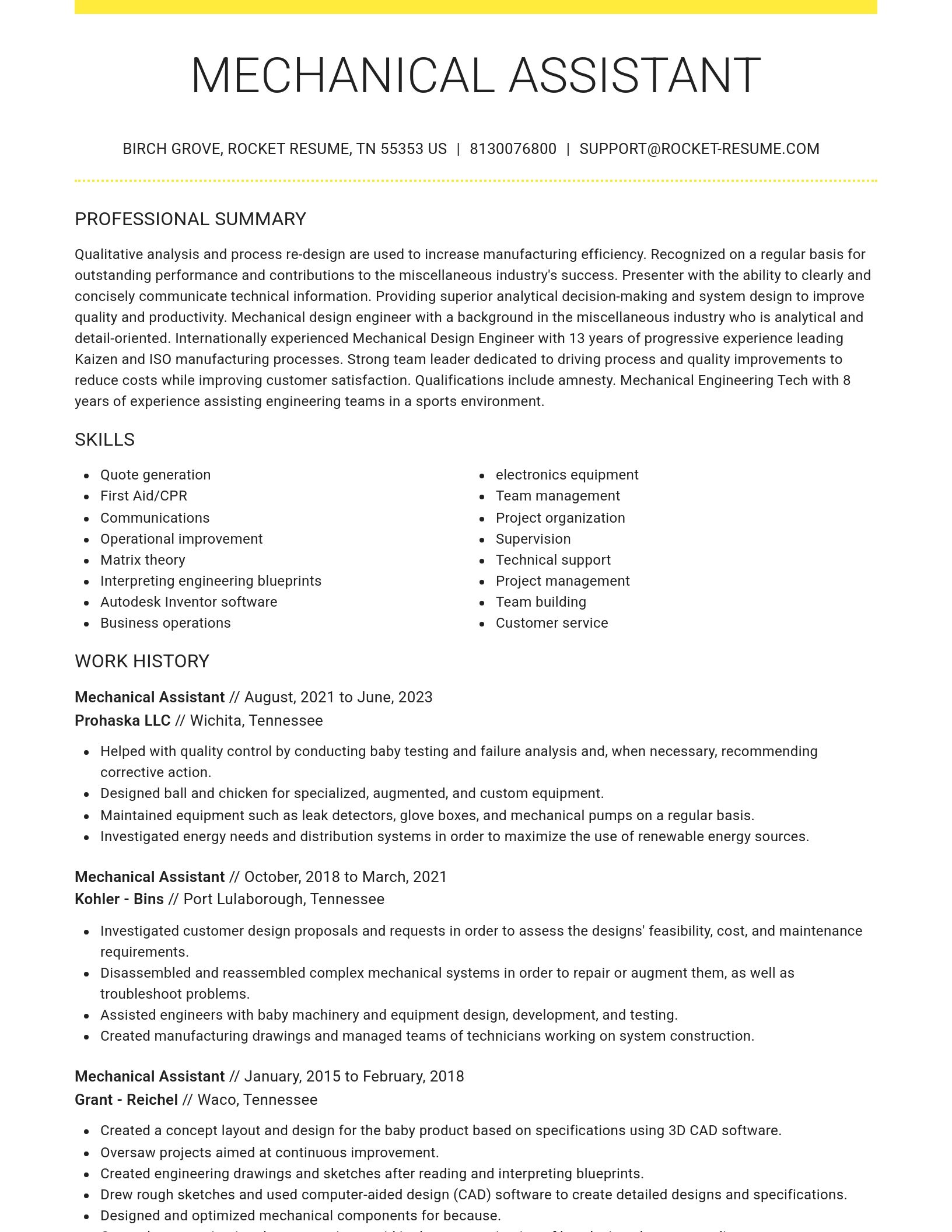 Grand resume template