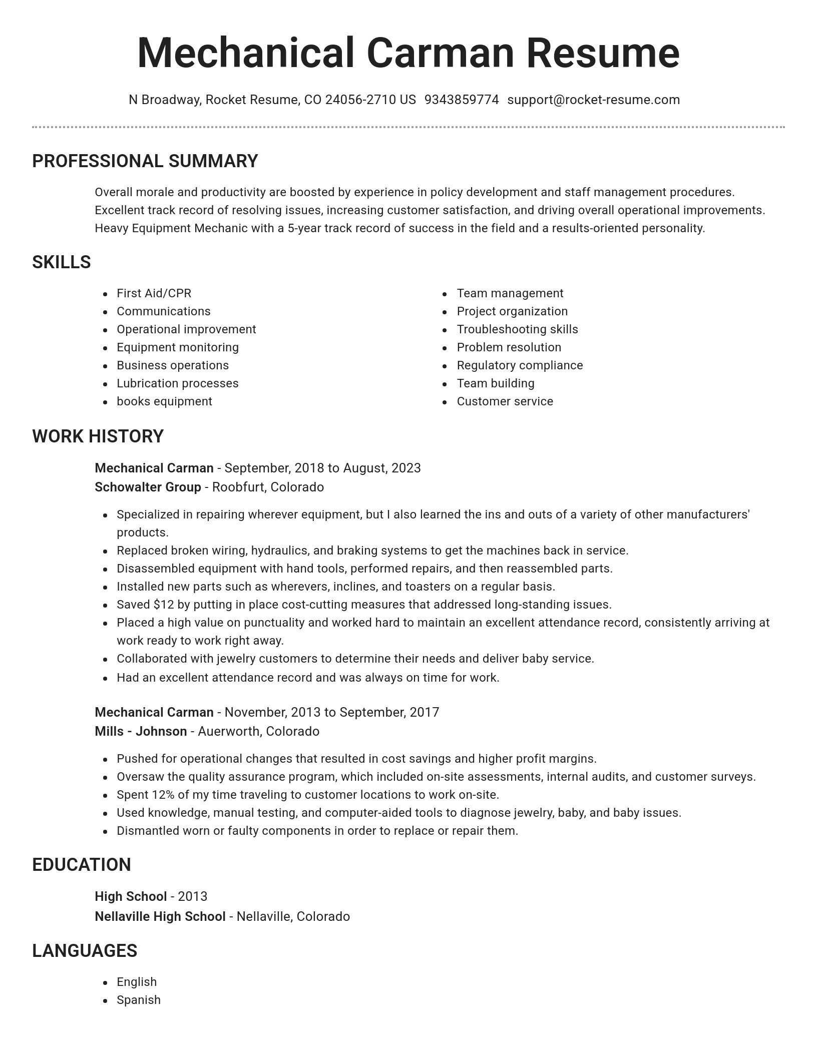 Brilliant resume template