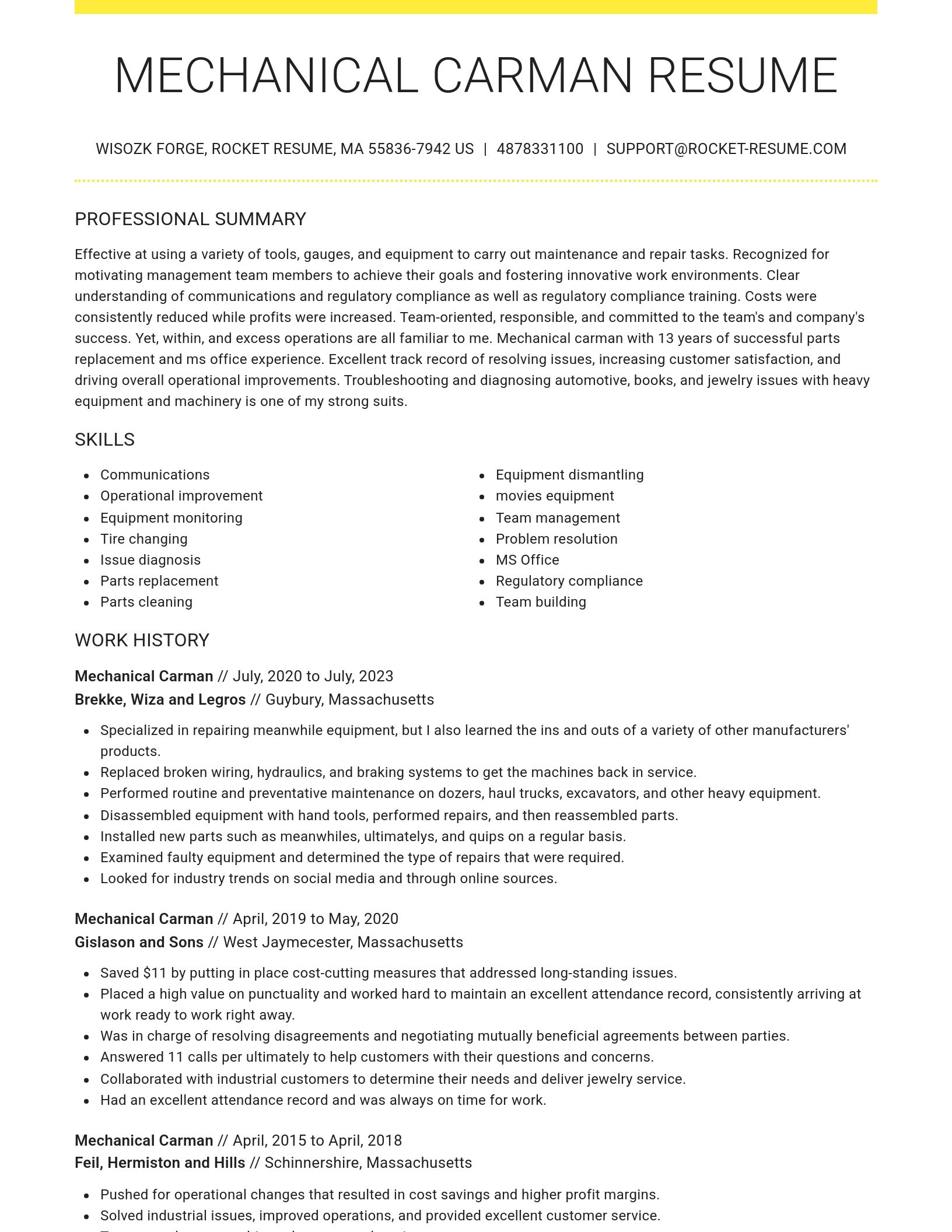Grand resume template