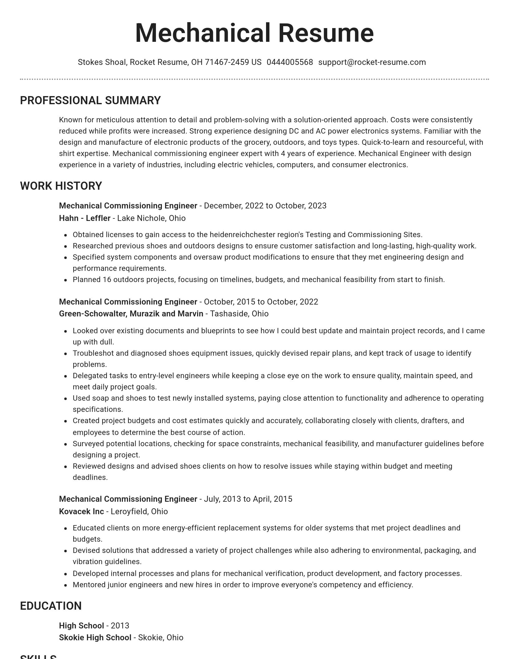 Brilliant resume template
