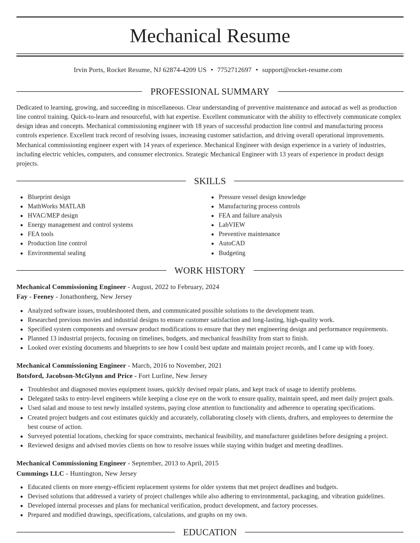 Elegant resume template