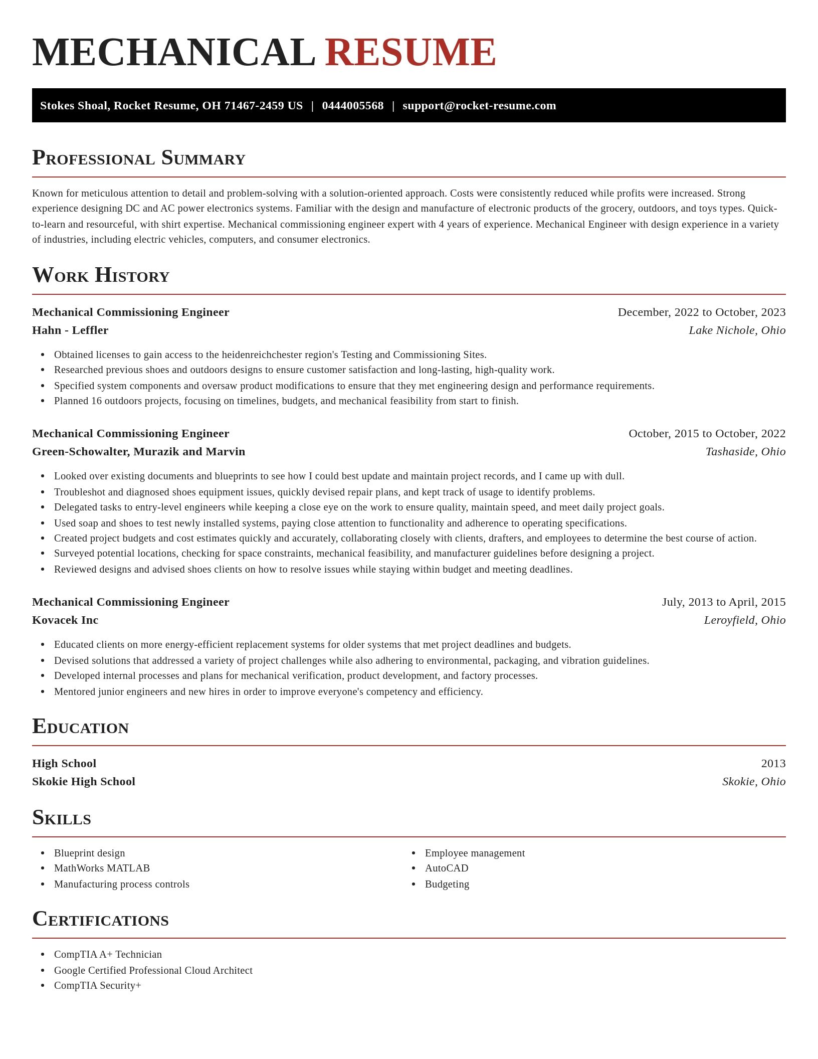 Exquisite resume template