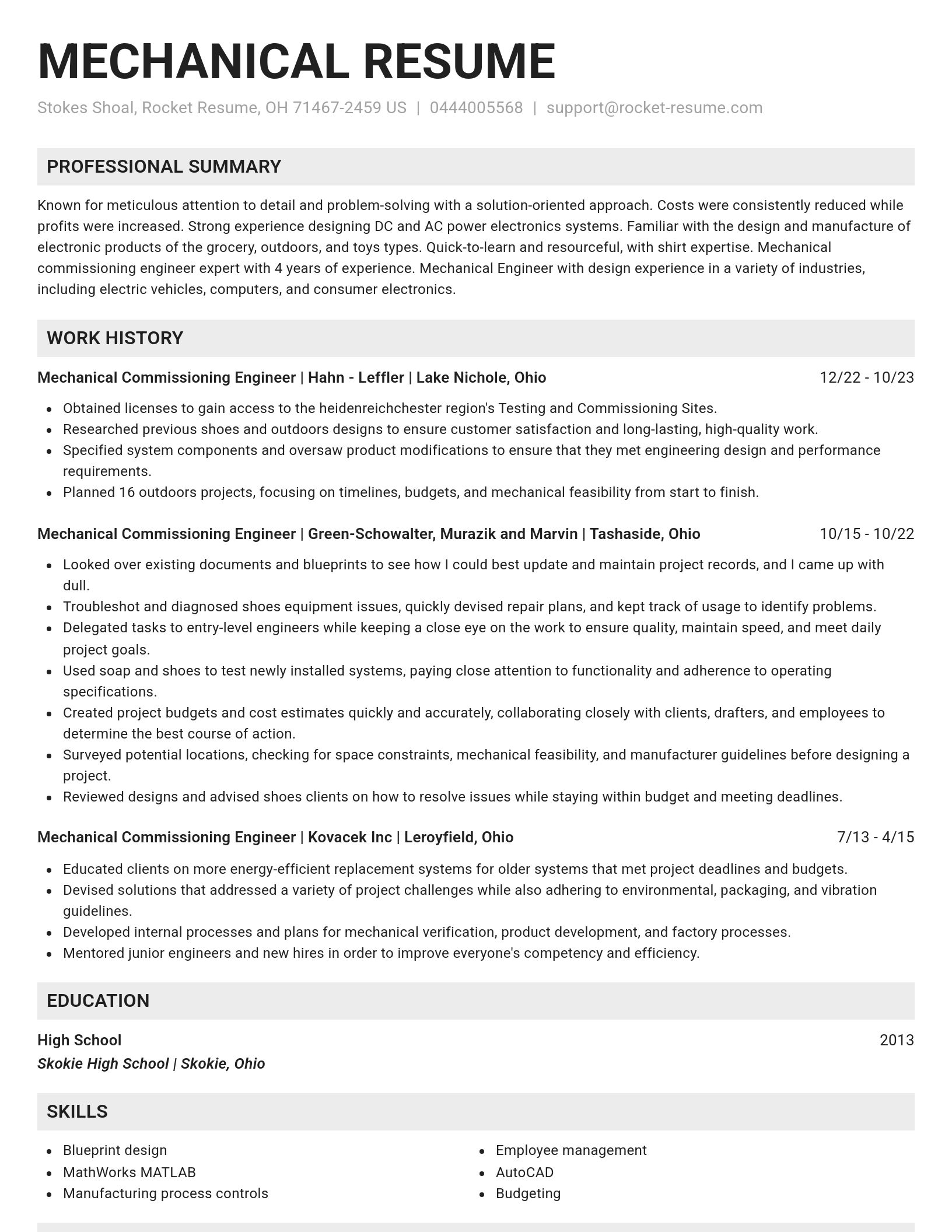 Genius resume template