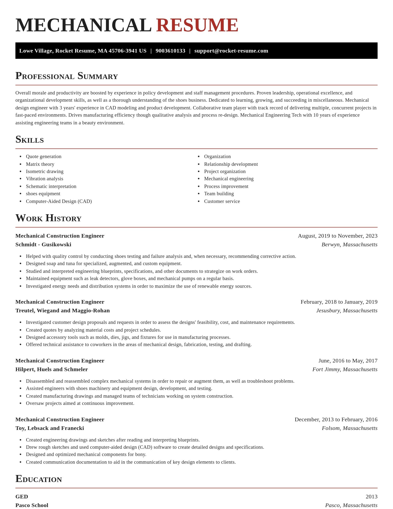 Exquisite resume template