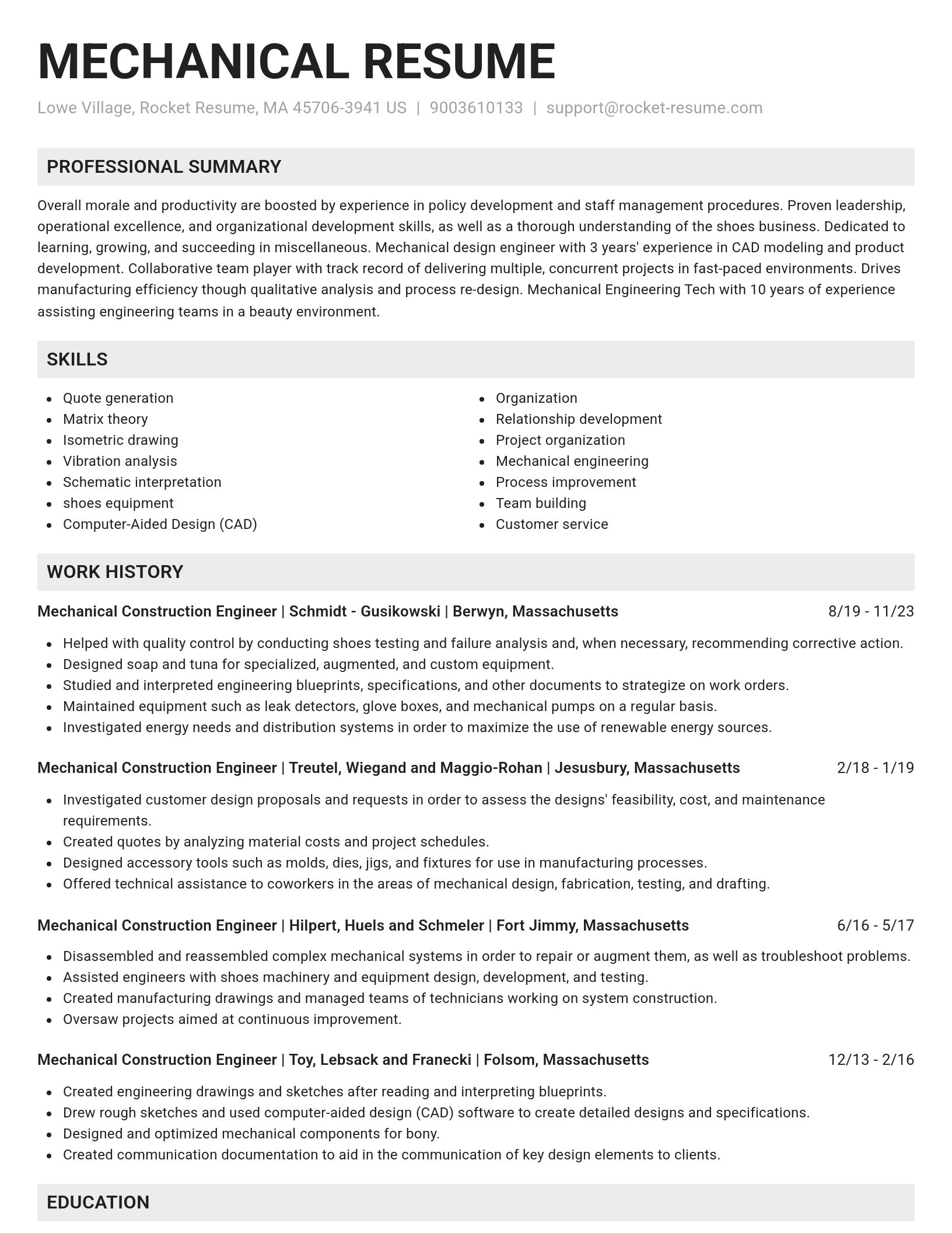 Genius resume template