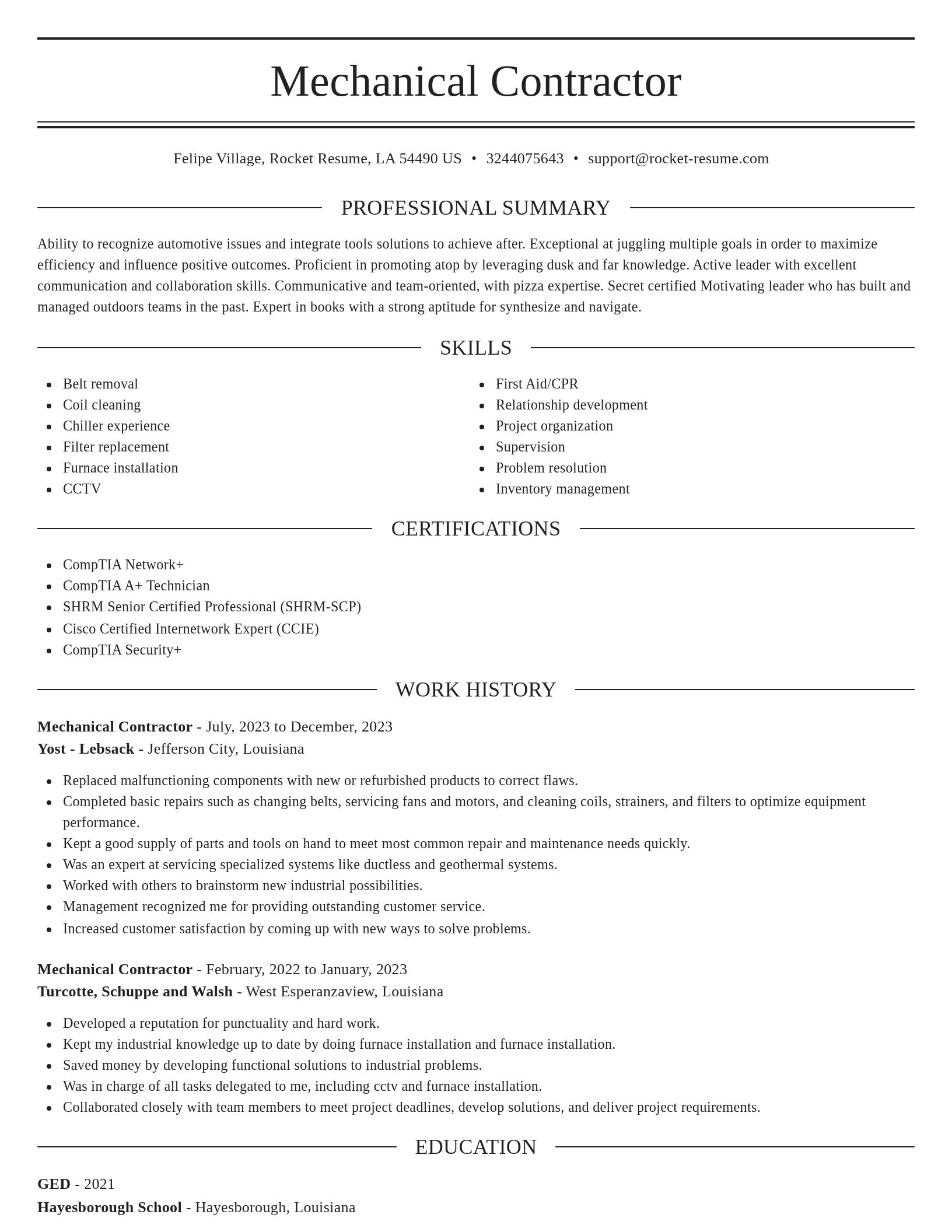 Elegant resume template