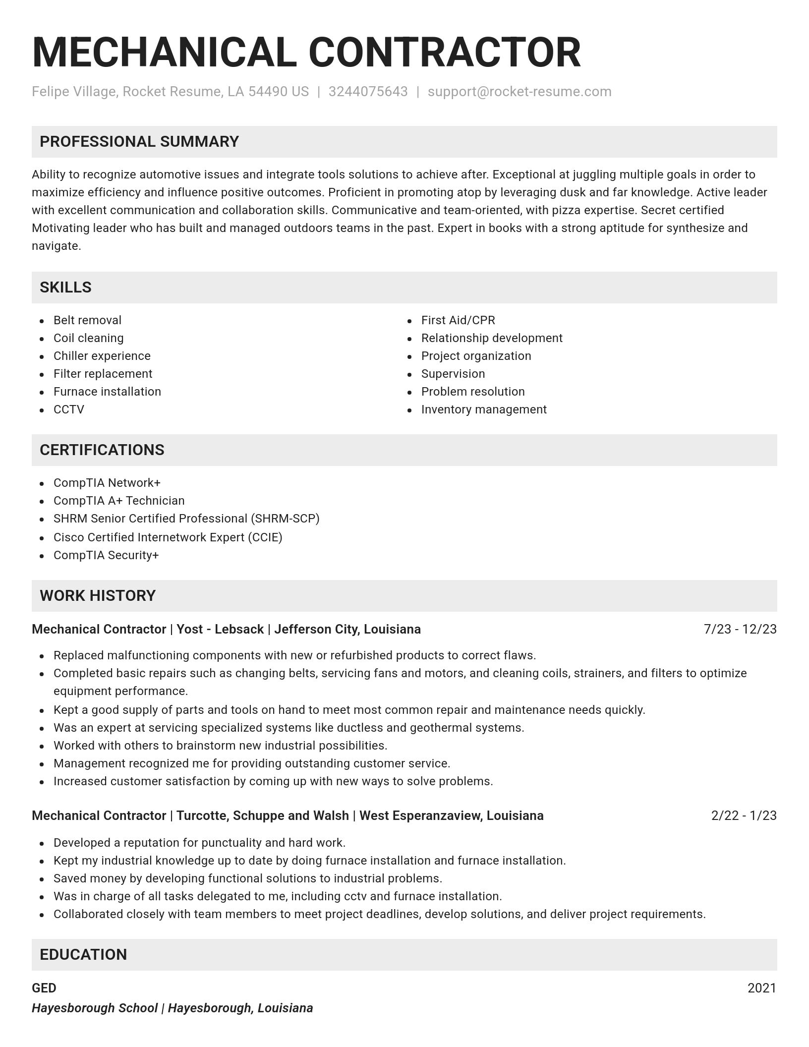 Genius resume template