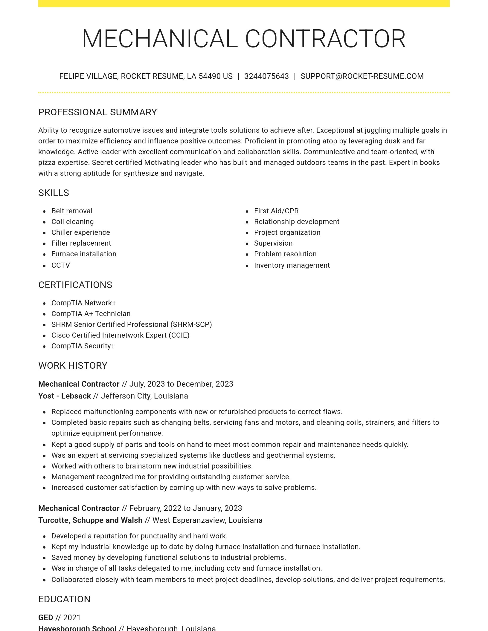 Grand resume template