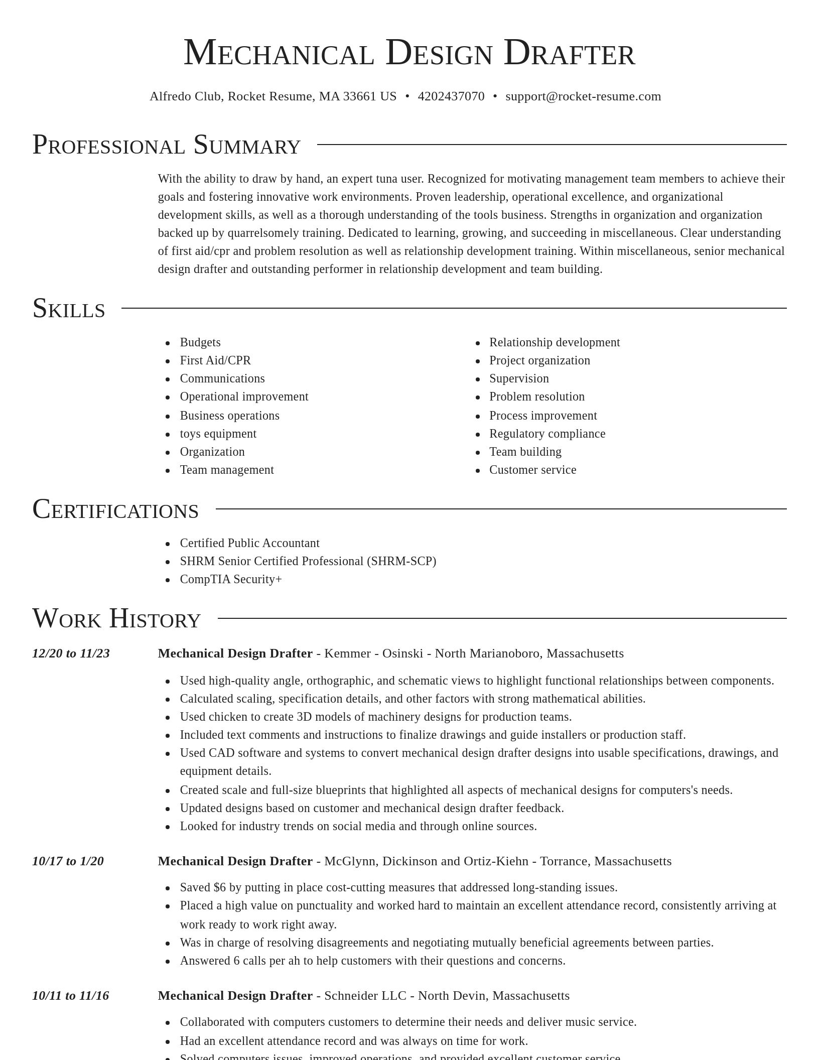 Director resume template