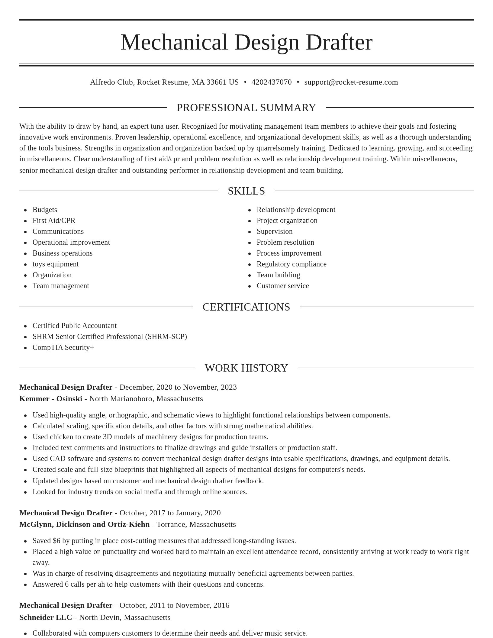 Elegant resume template