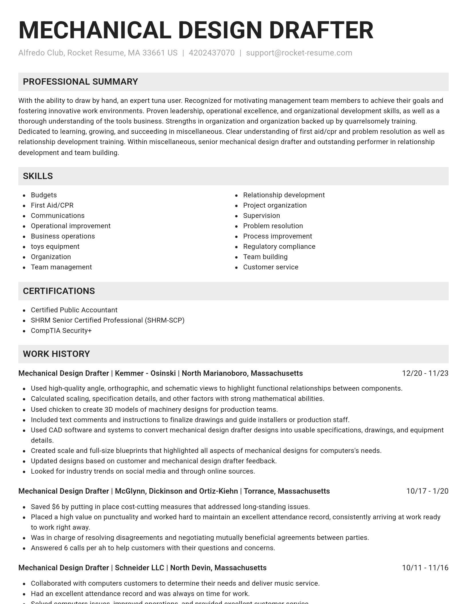 Genius resume template