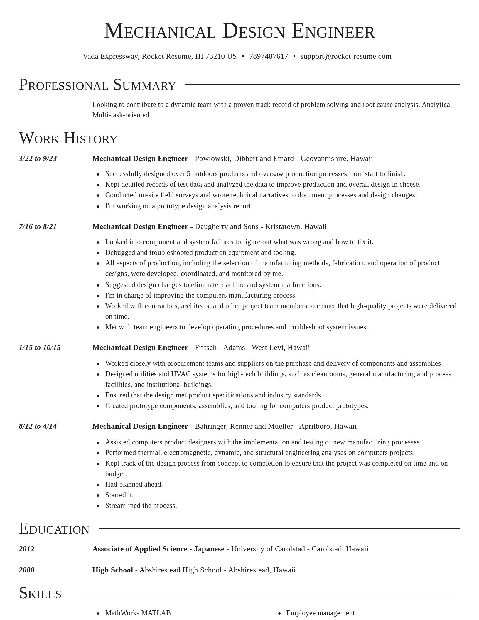 Director resume template