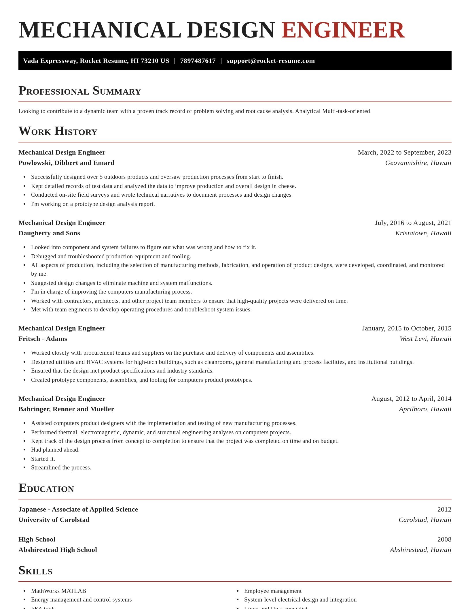Exquisite resume template