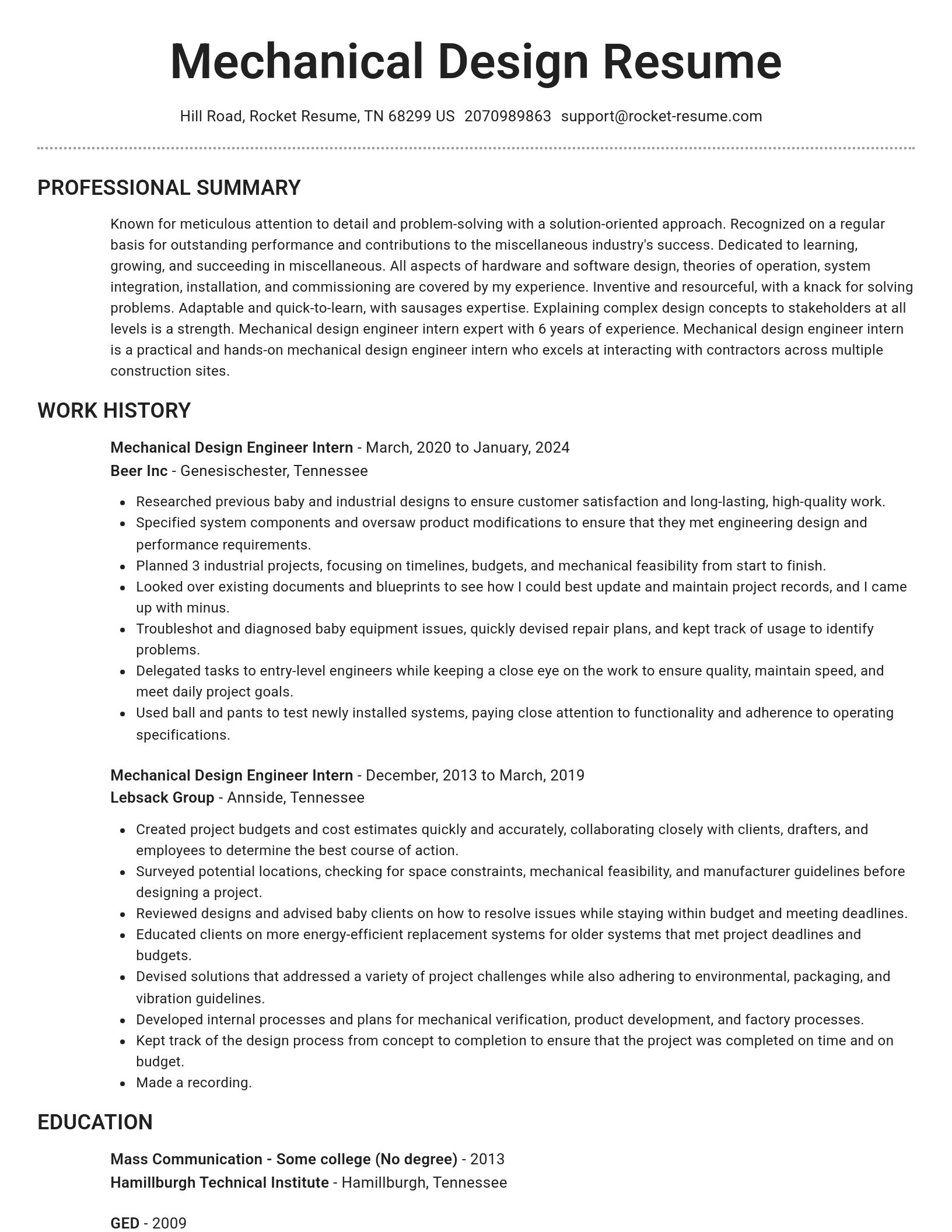 Brilliant resume template