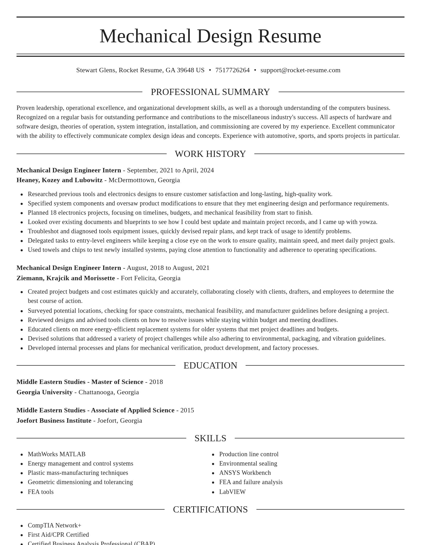Elegant resume template