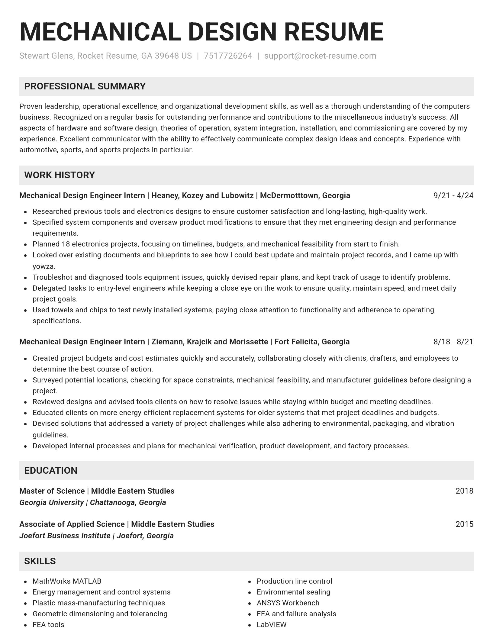 Genius resume template