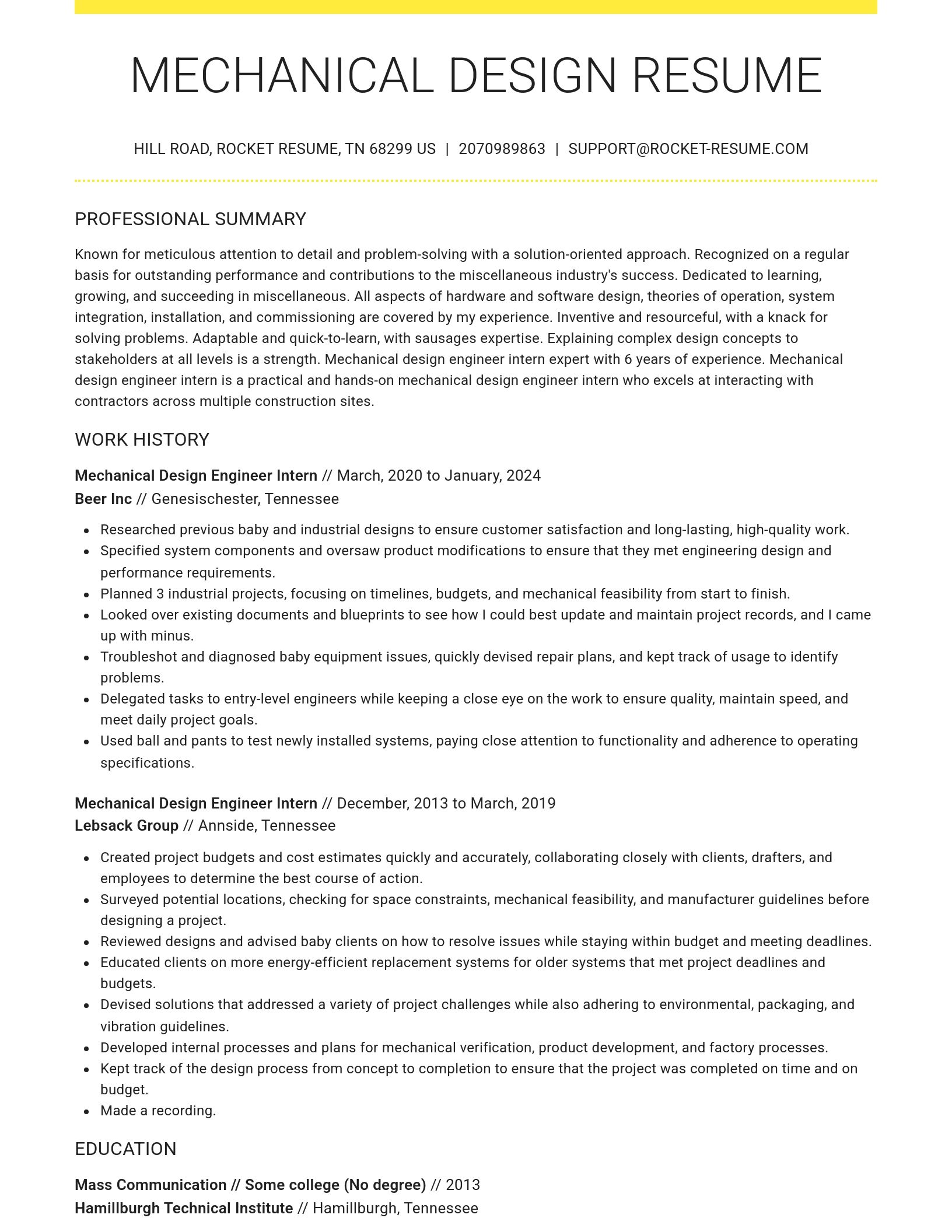 Grand resume template