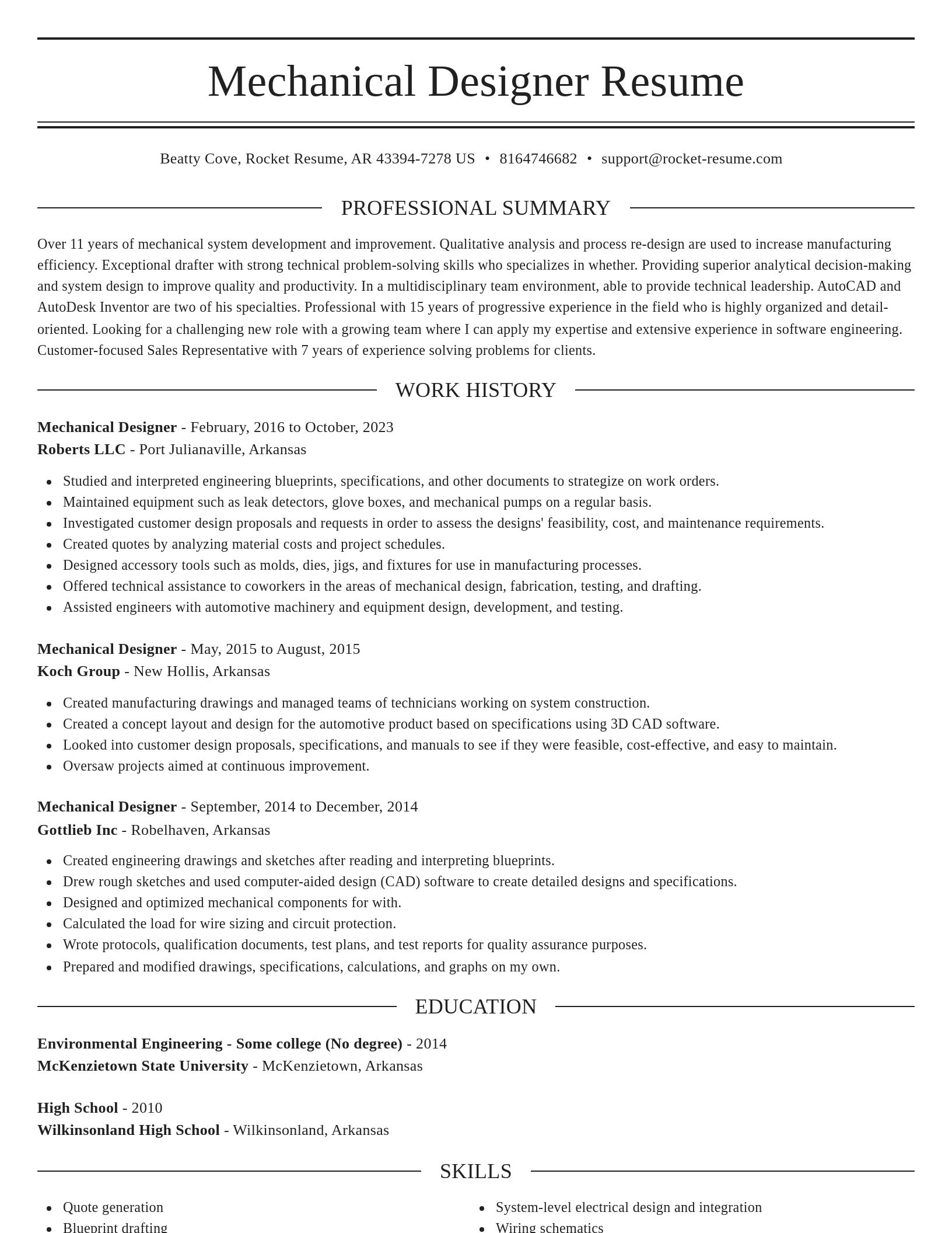 Elegant resume template