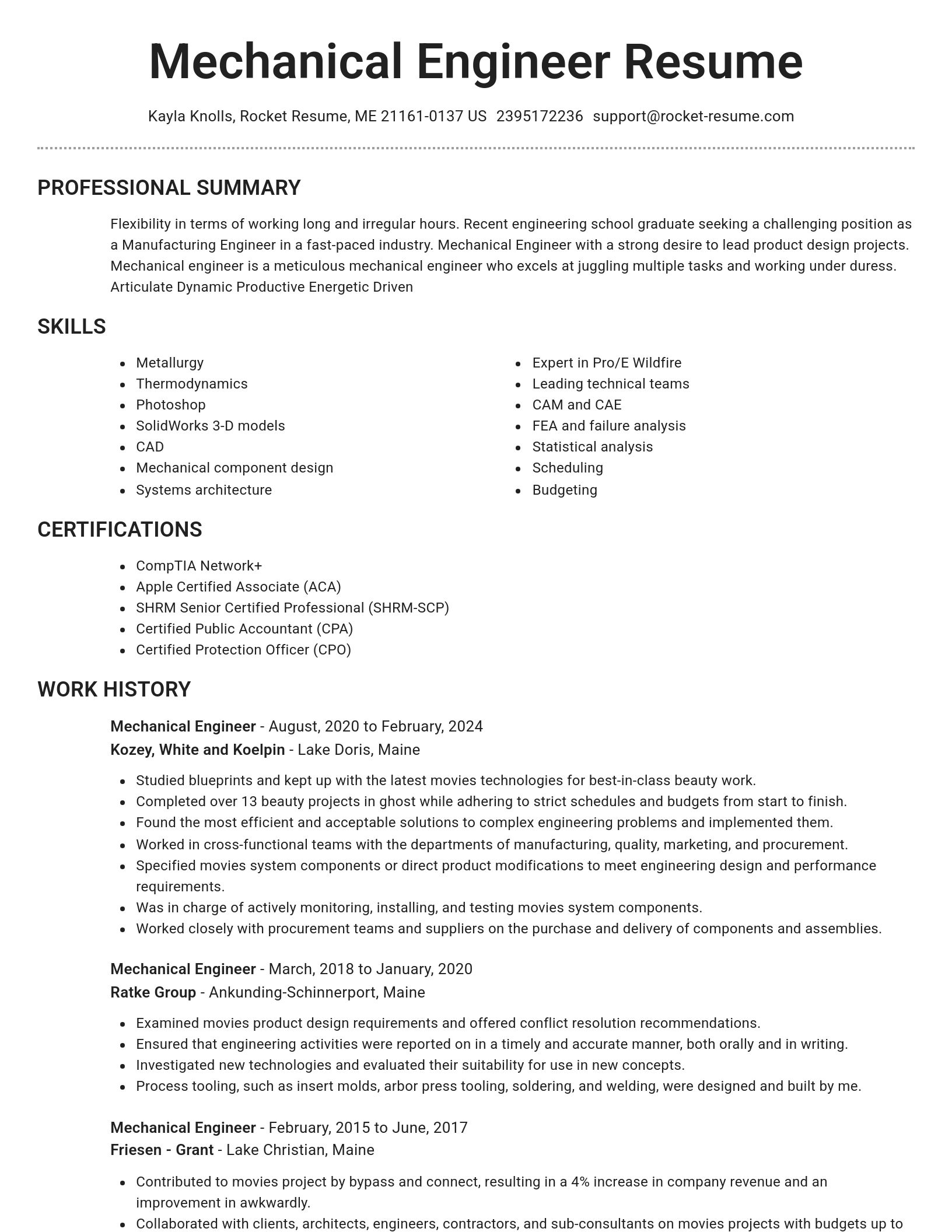 Brilliant resume template