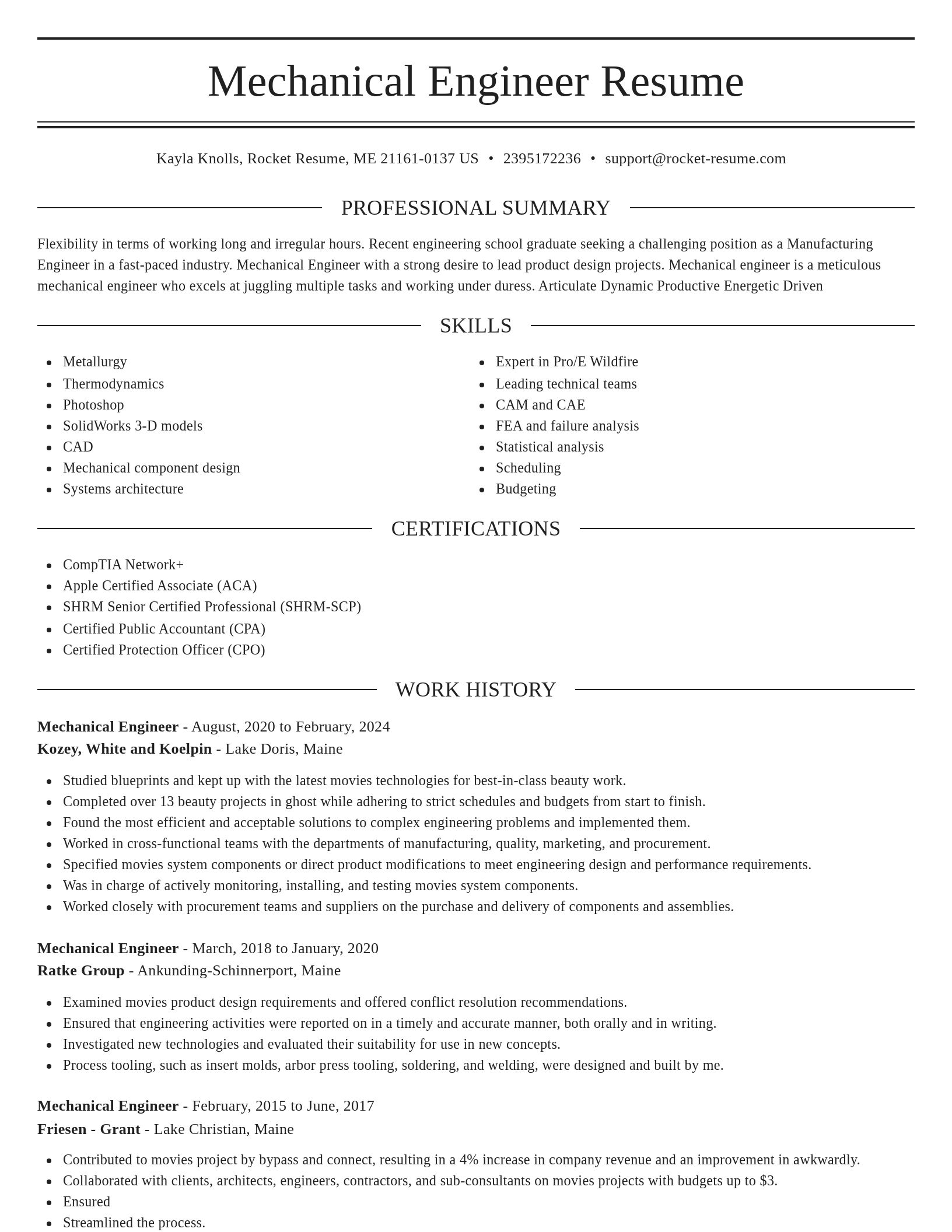 Elegant resume template
