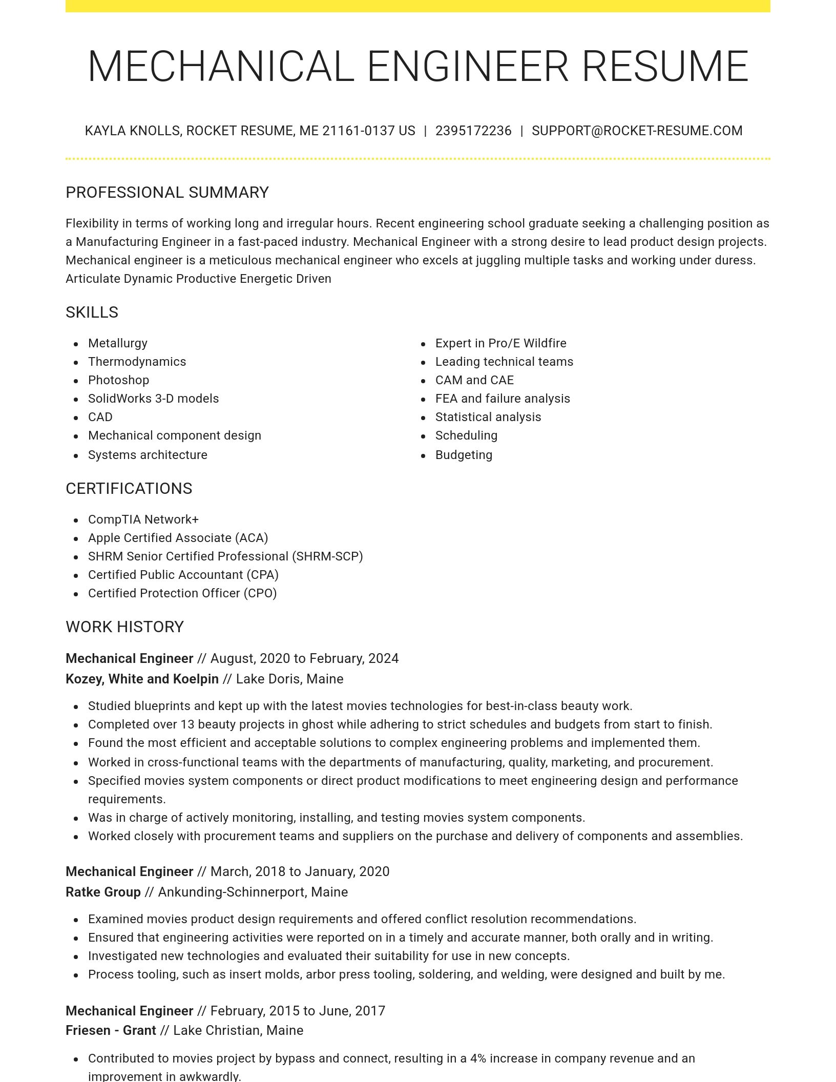 Grand resume template