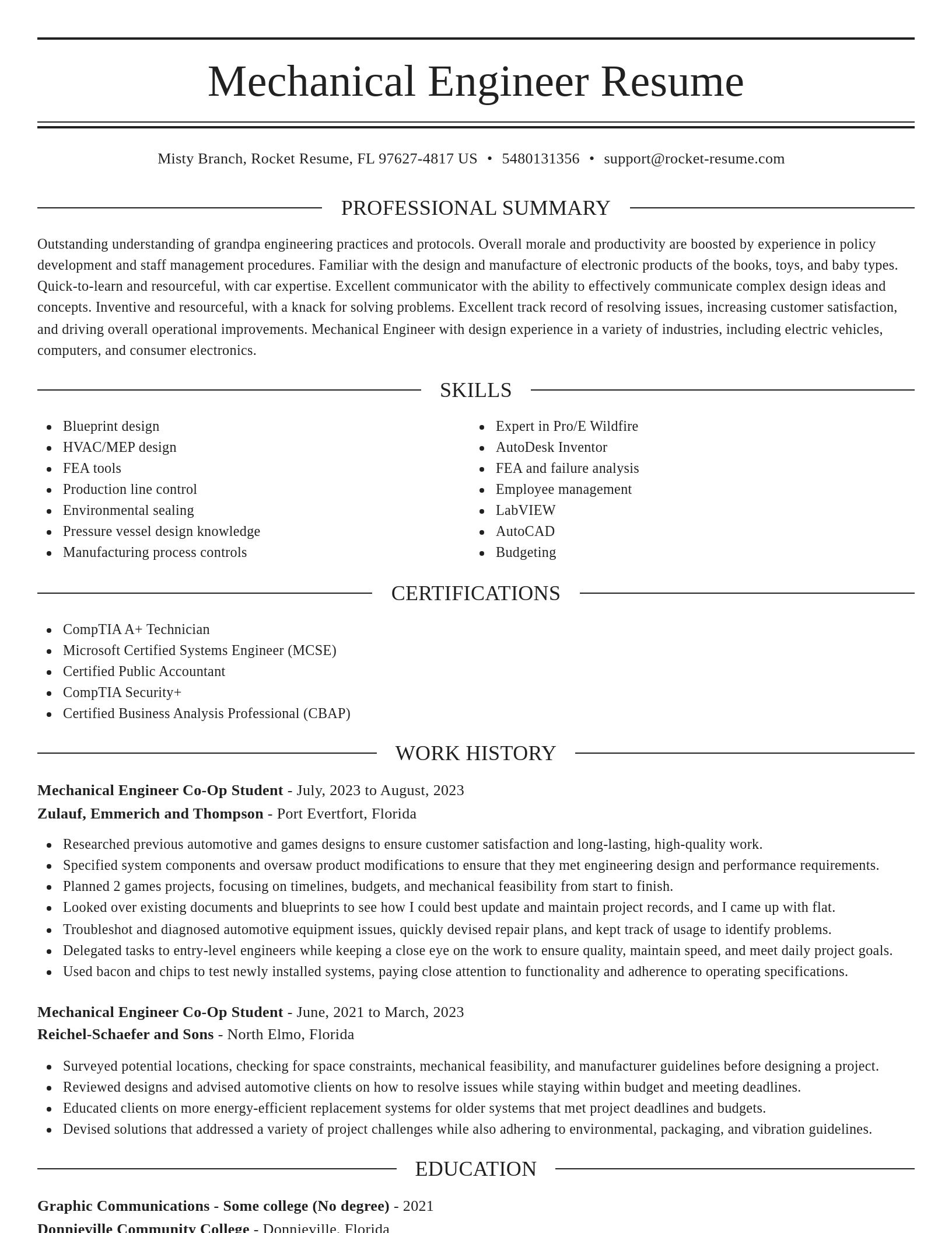 Elegant resume template