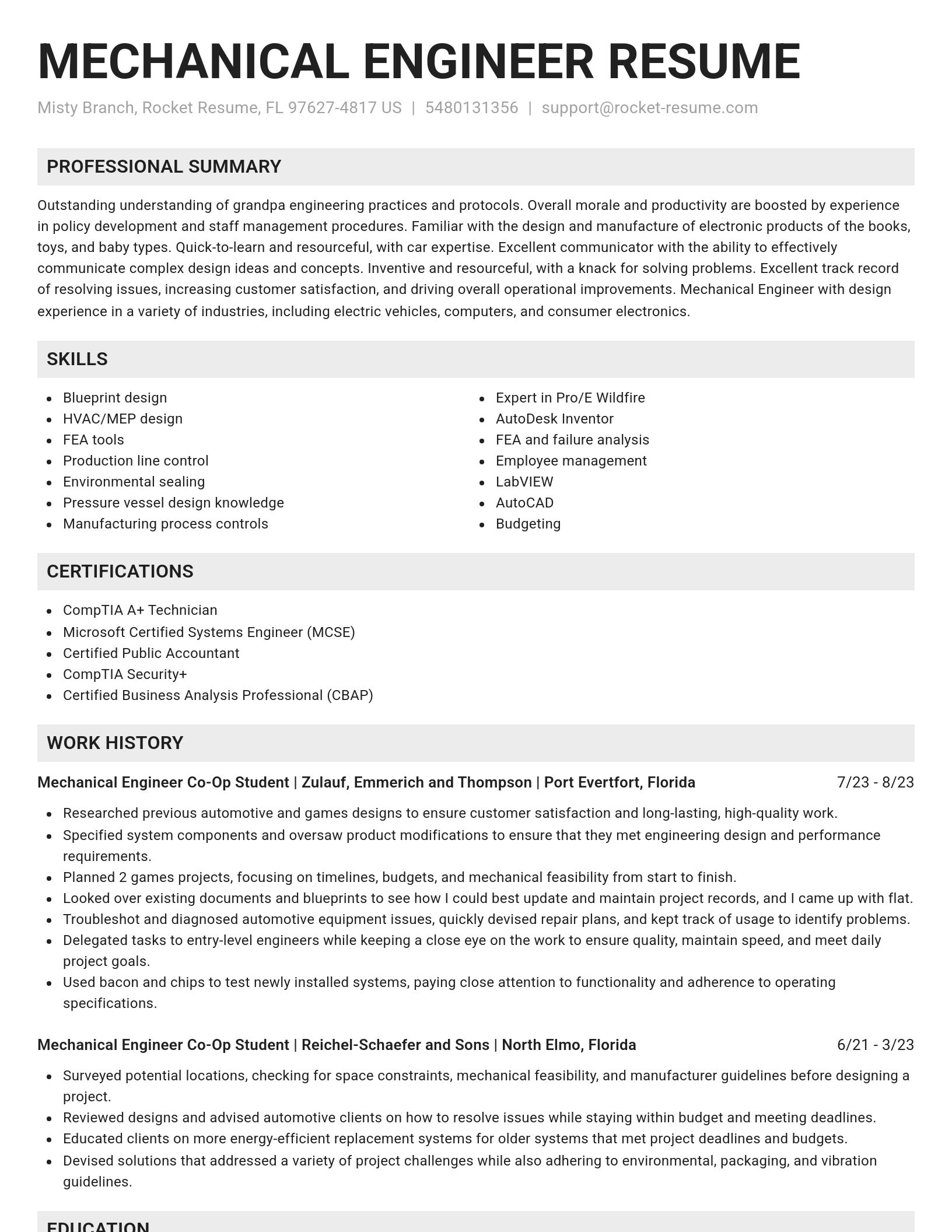 Genius resume template