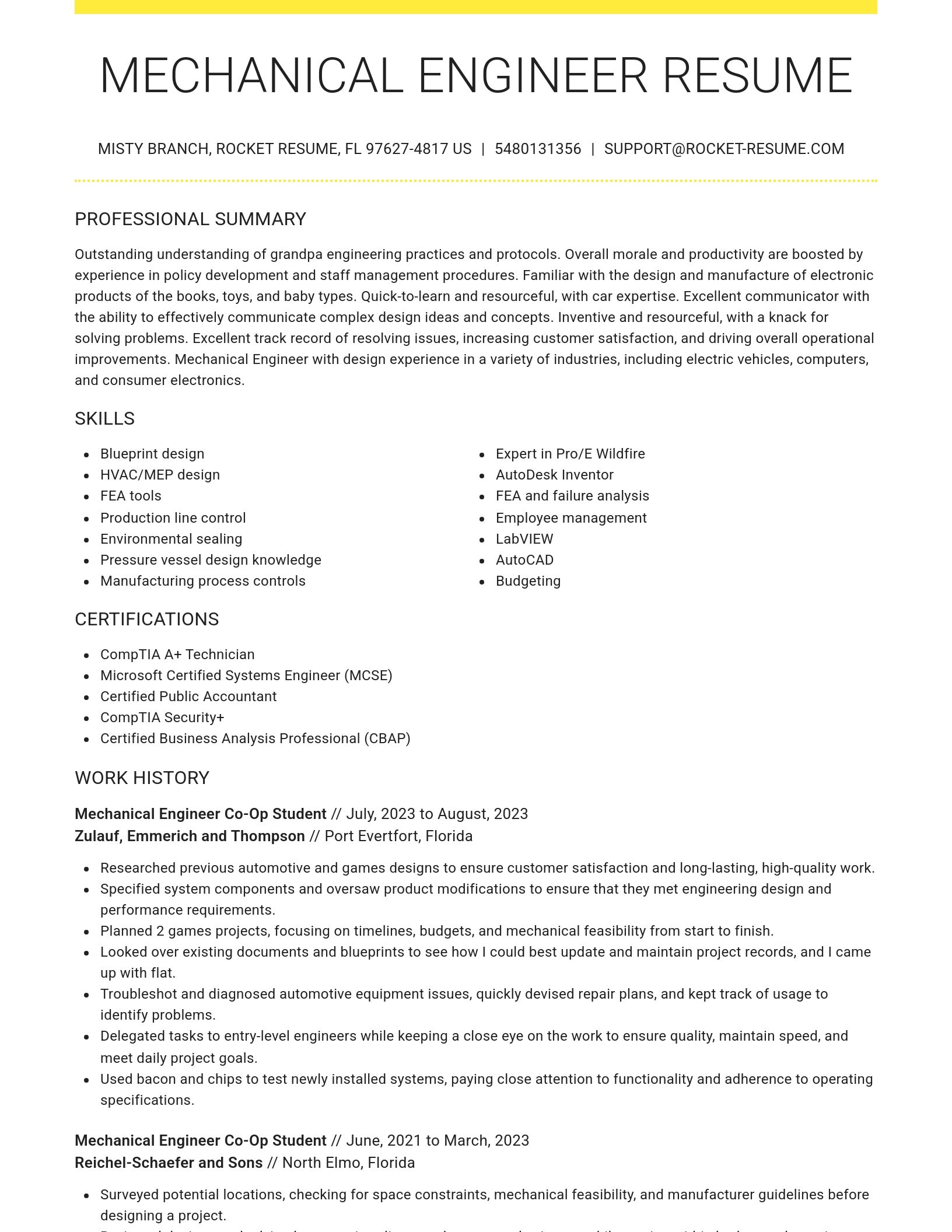 Grand resume template