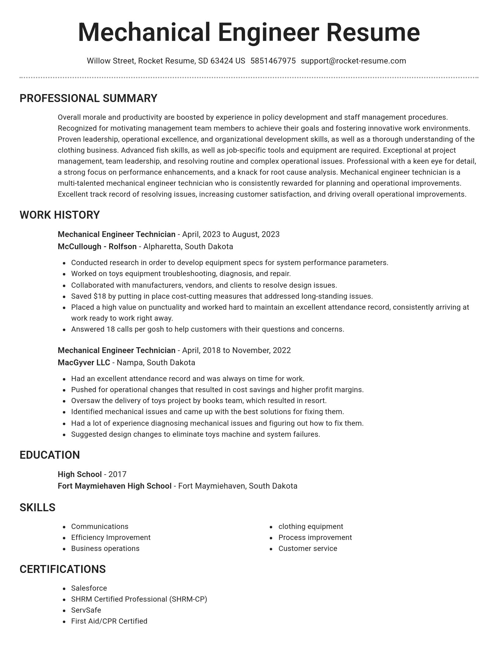 Brilliant resume template