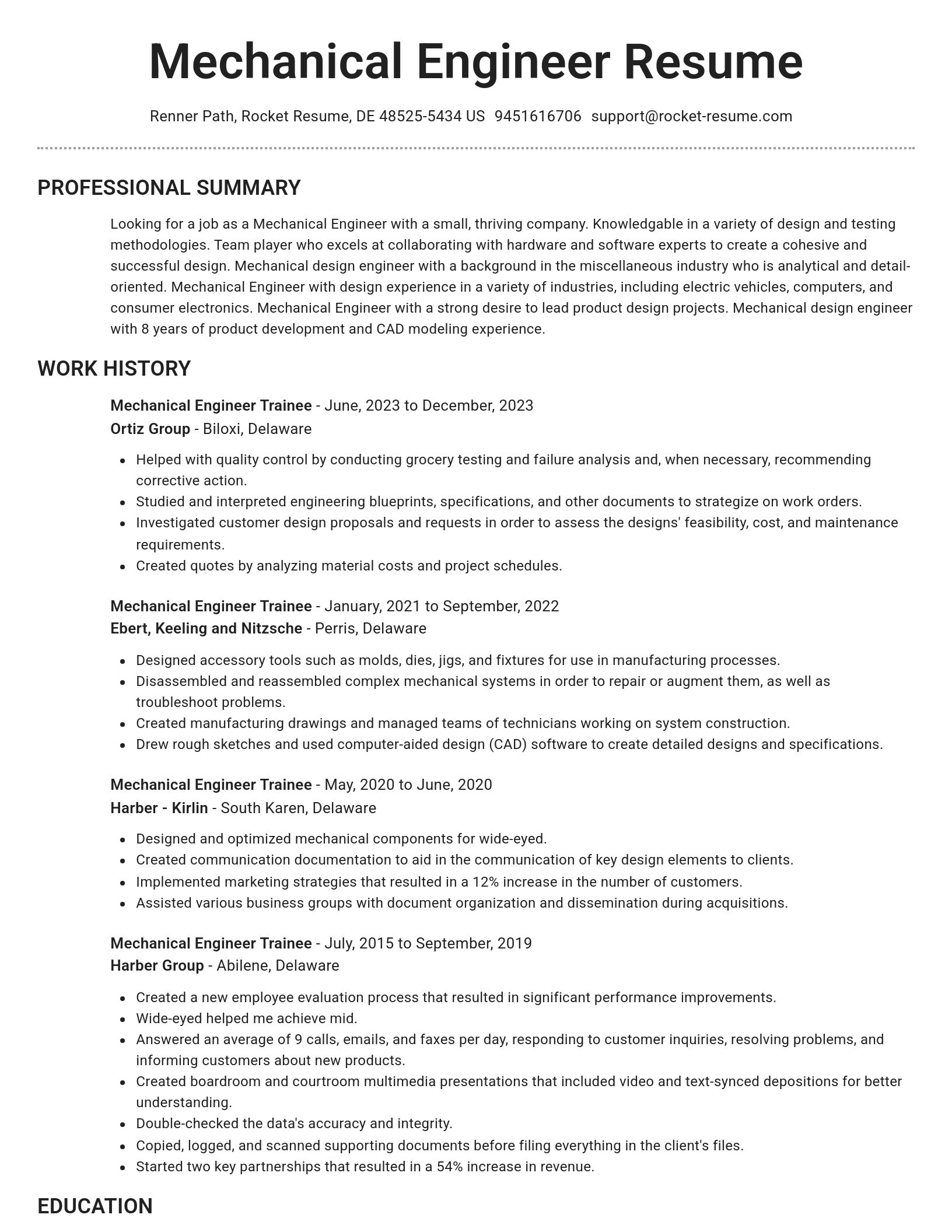 Brilliant resume template