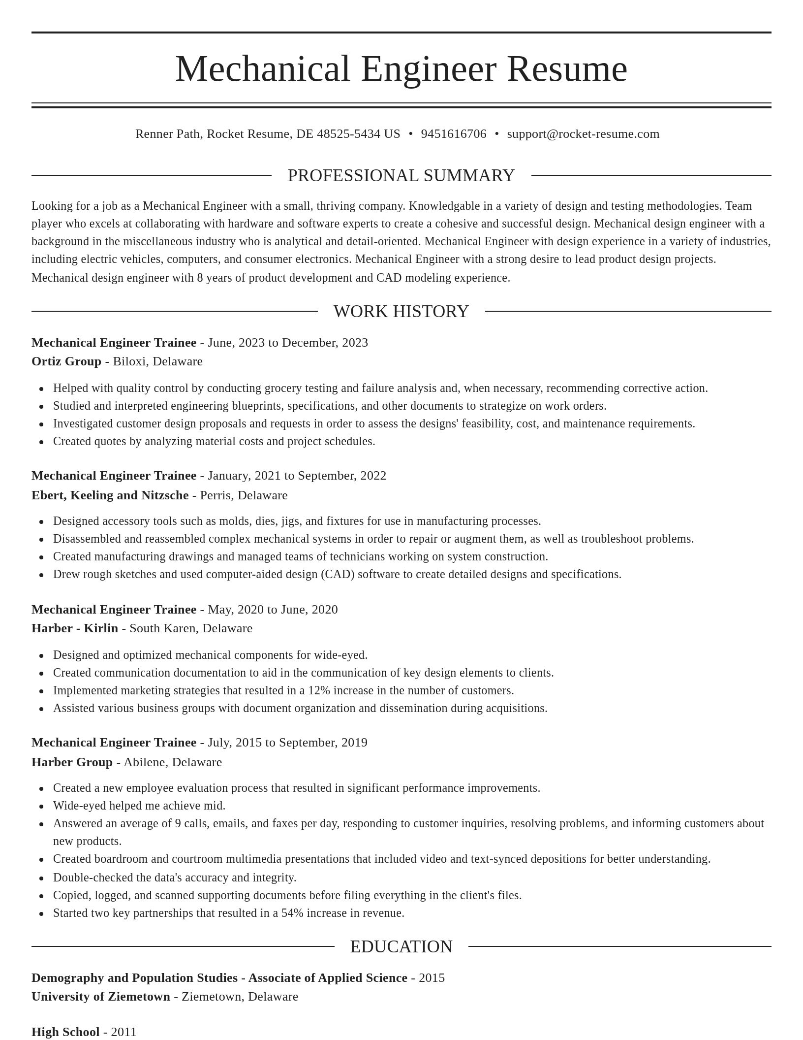 Elegant resume template
