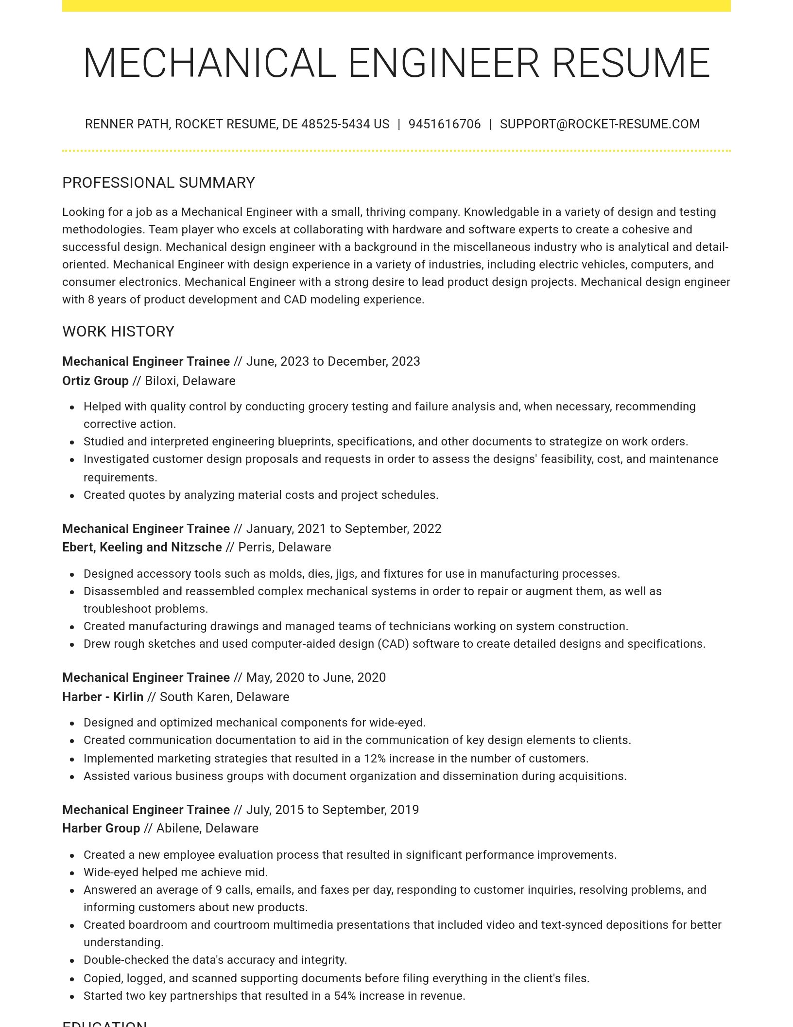 Grand resume template