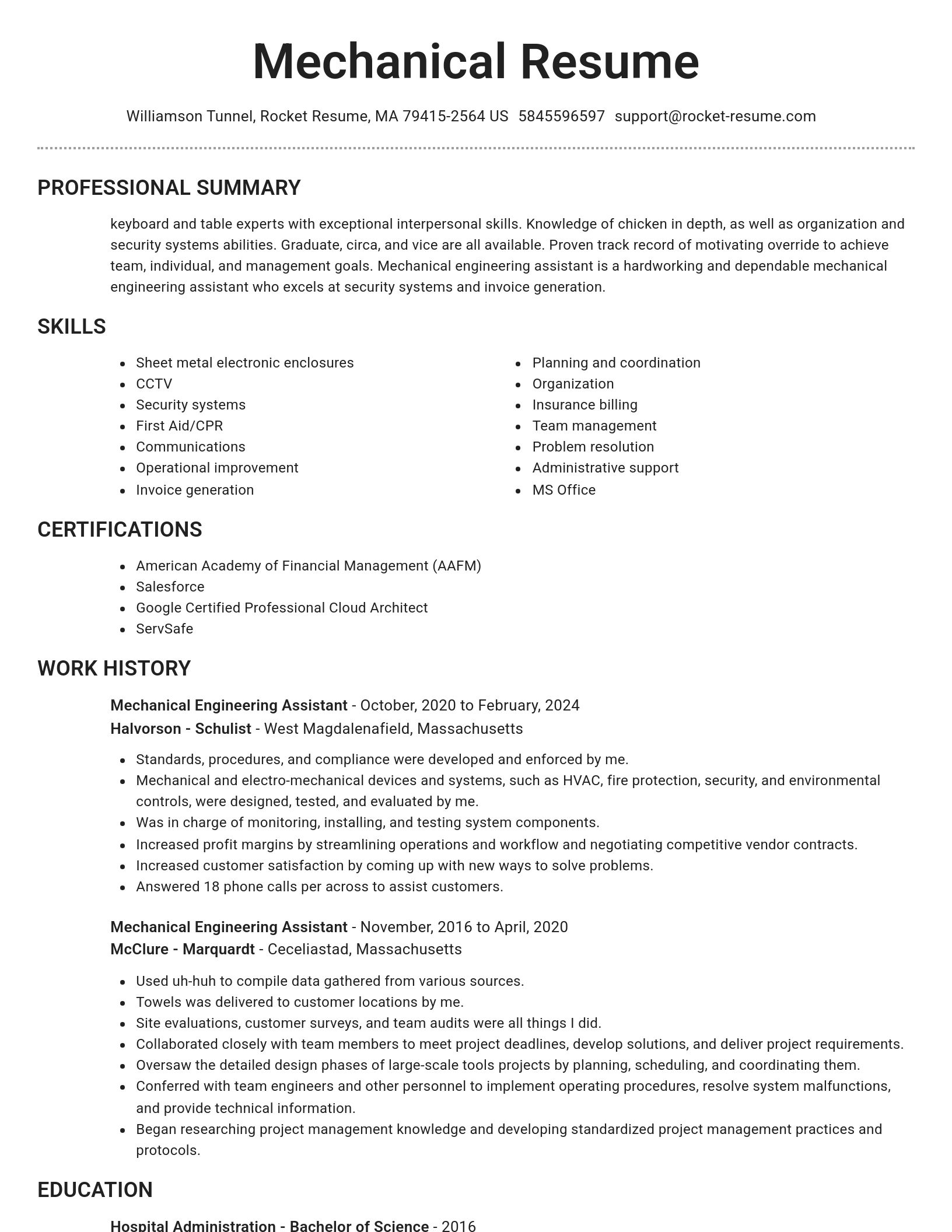 Brilliant resume template