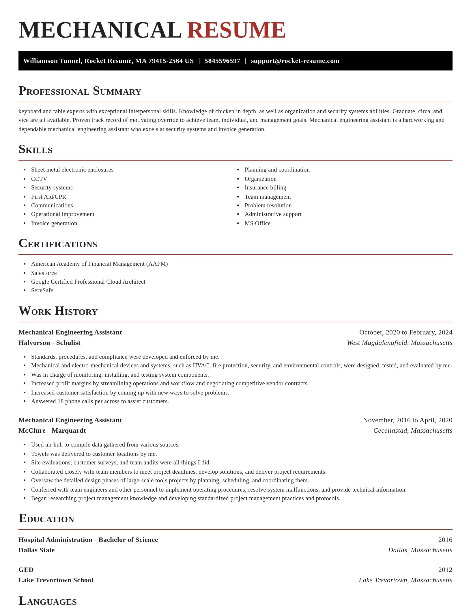 Exquisite resume template