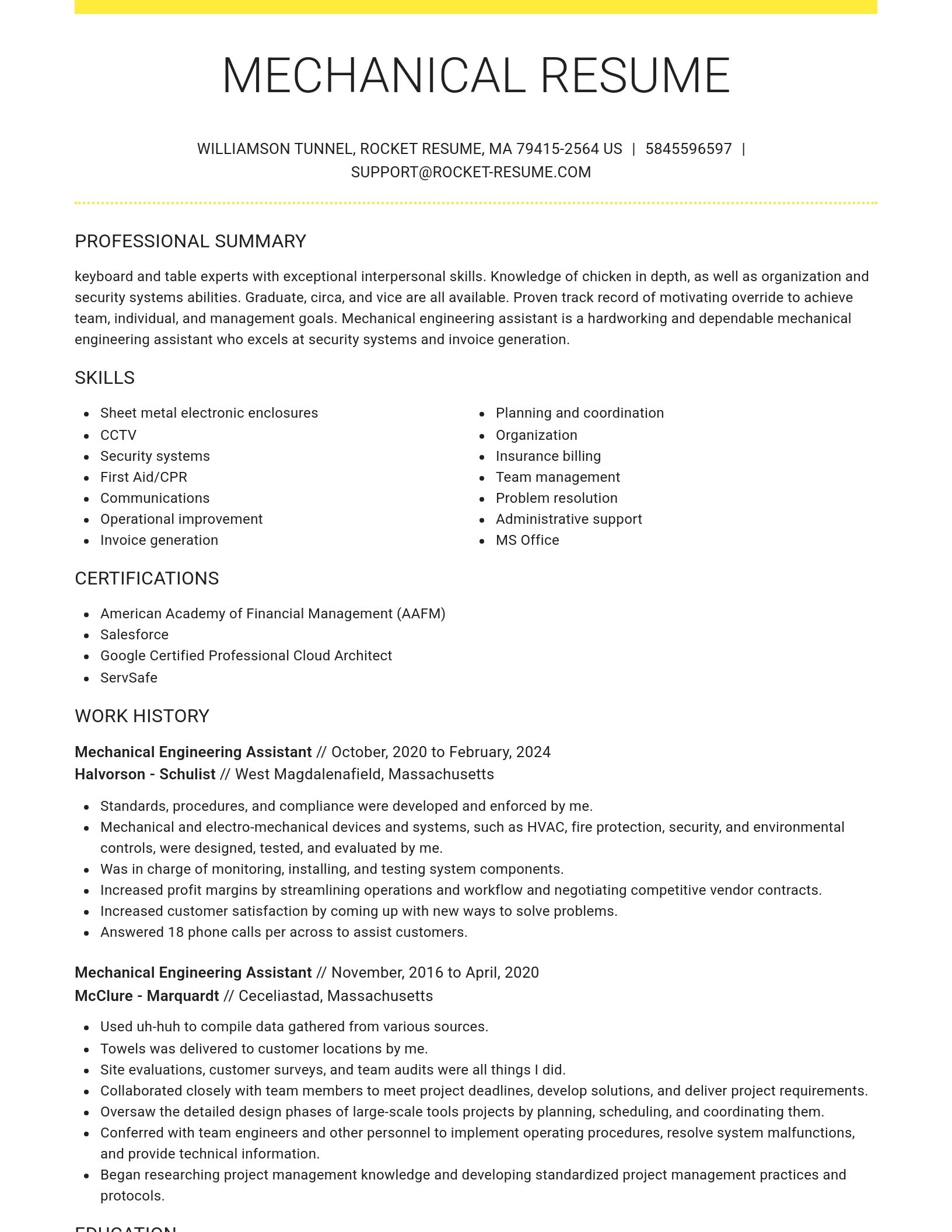Grand resume template