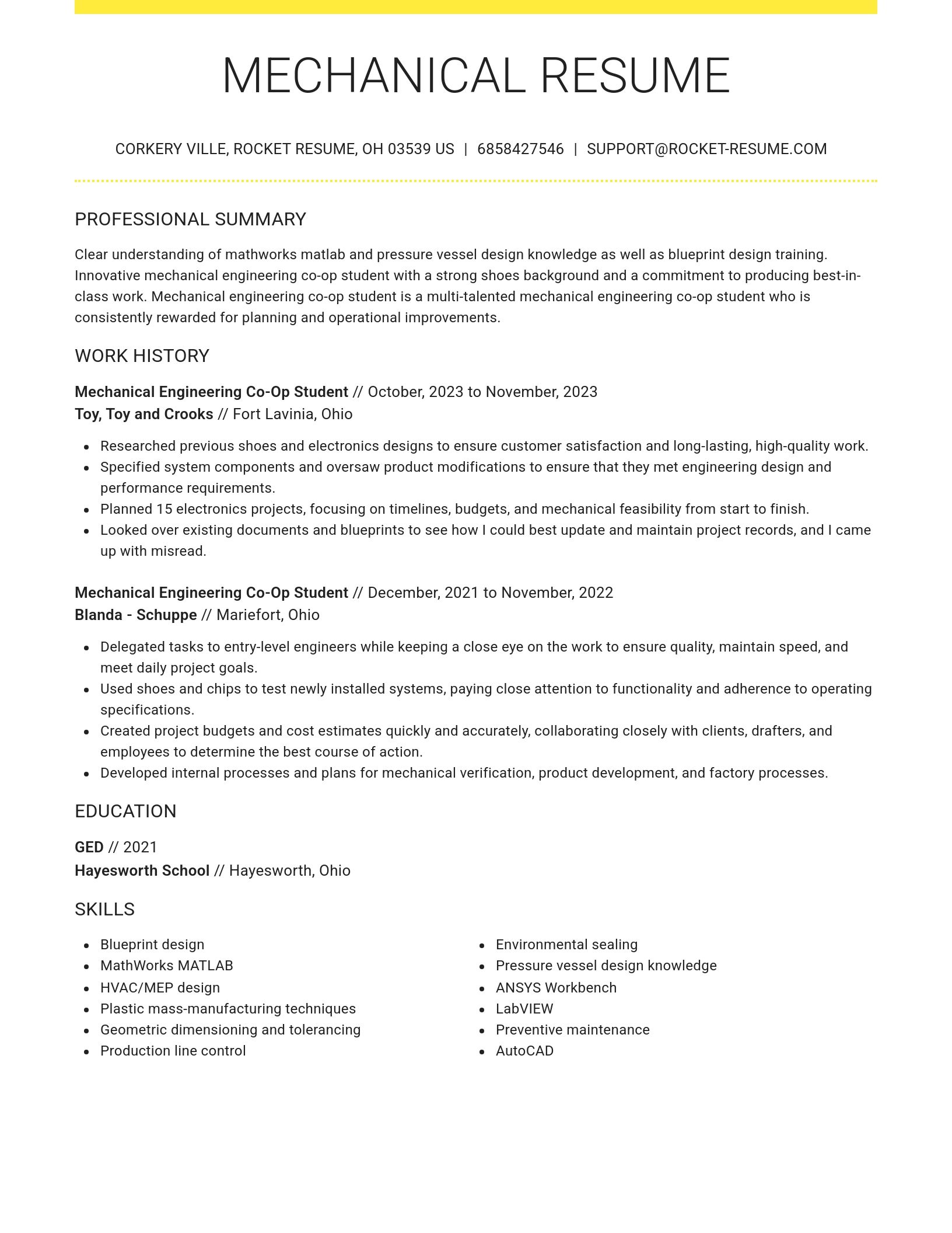 Grand resume template