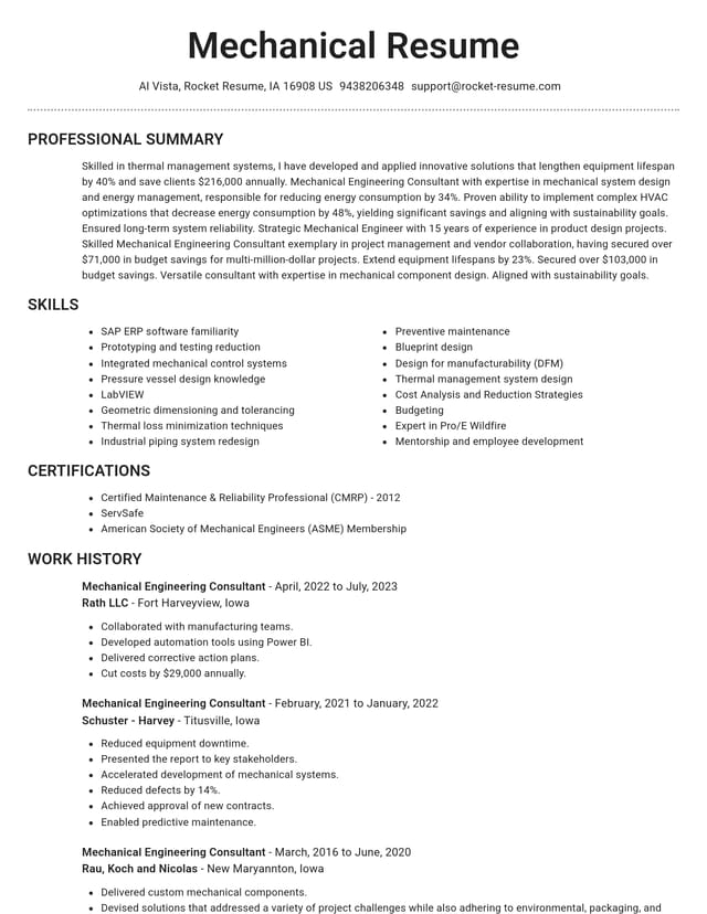 Brilliant resume template