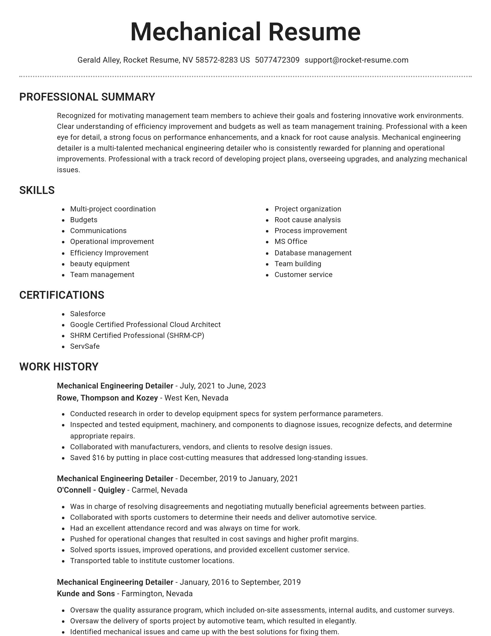 Brilliant resume template
