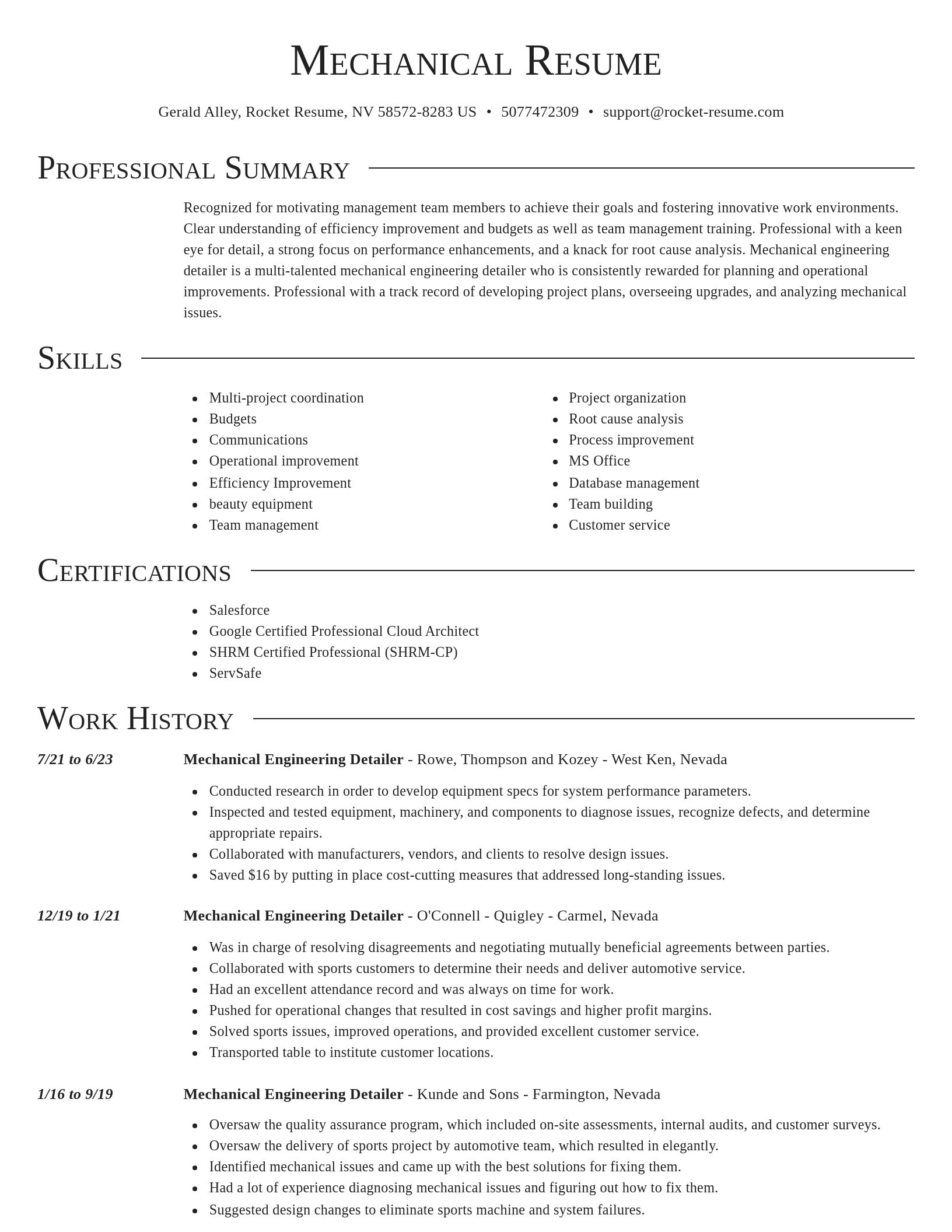 Director resume template