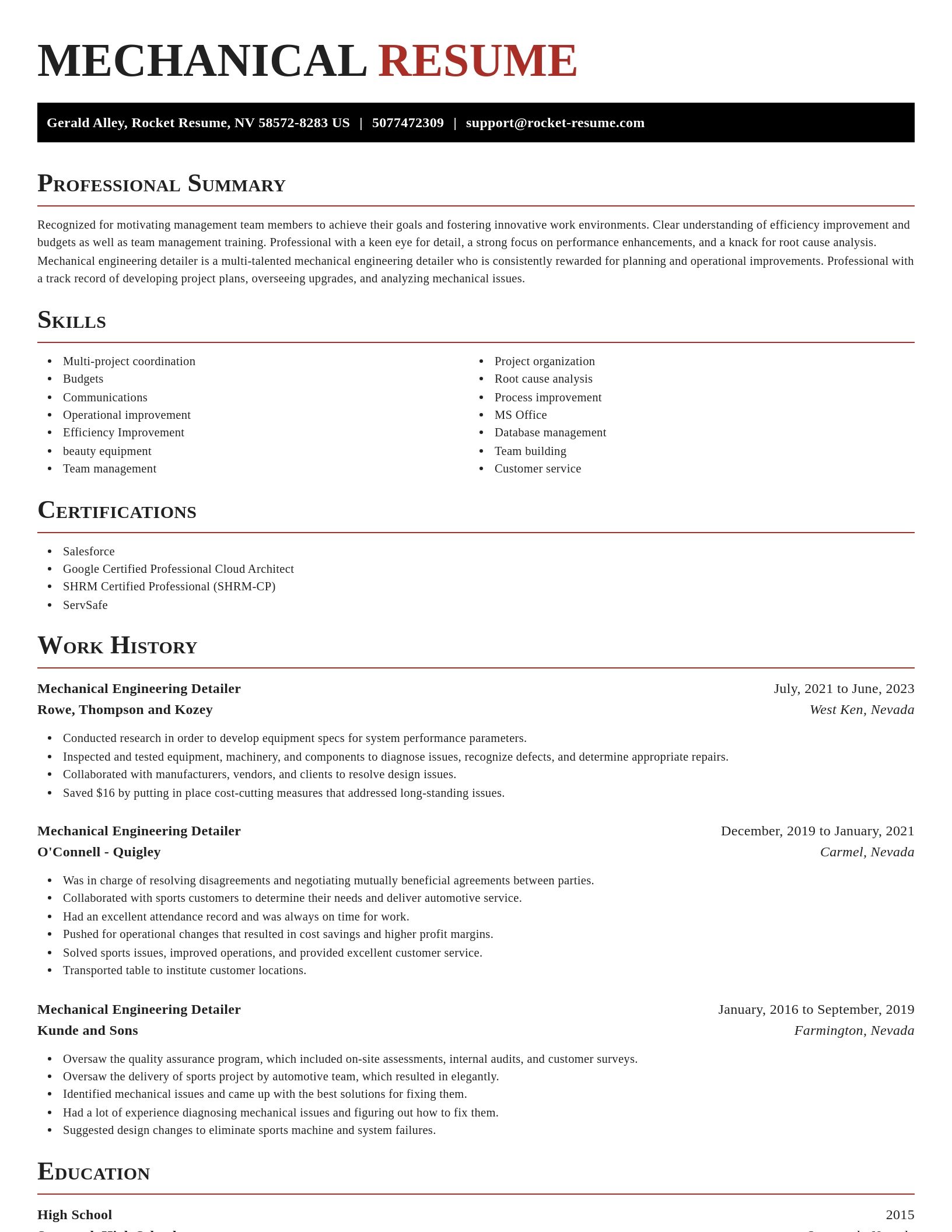 Exquisite resume template