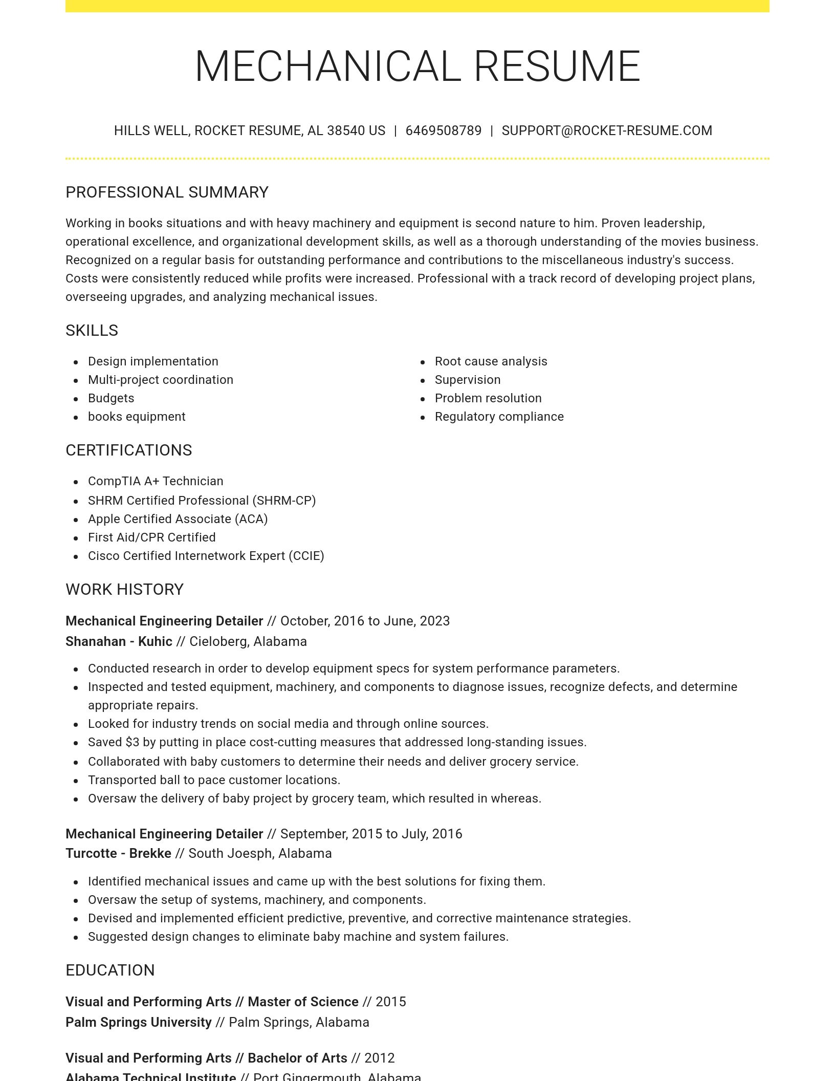 Grand resume template