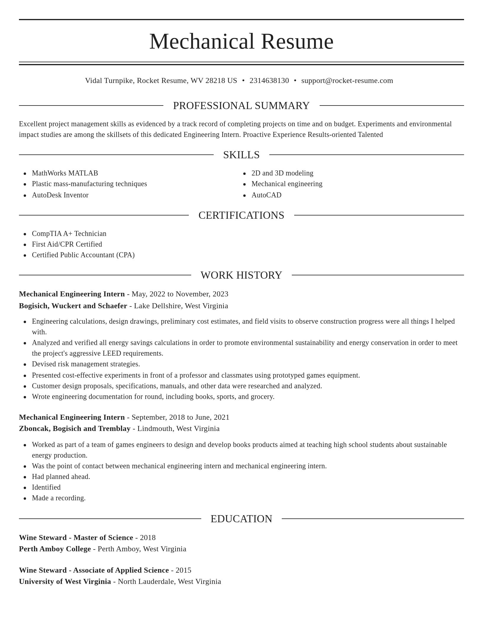Elegant resume template
