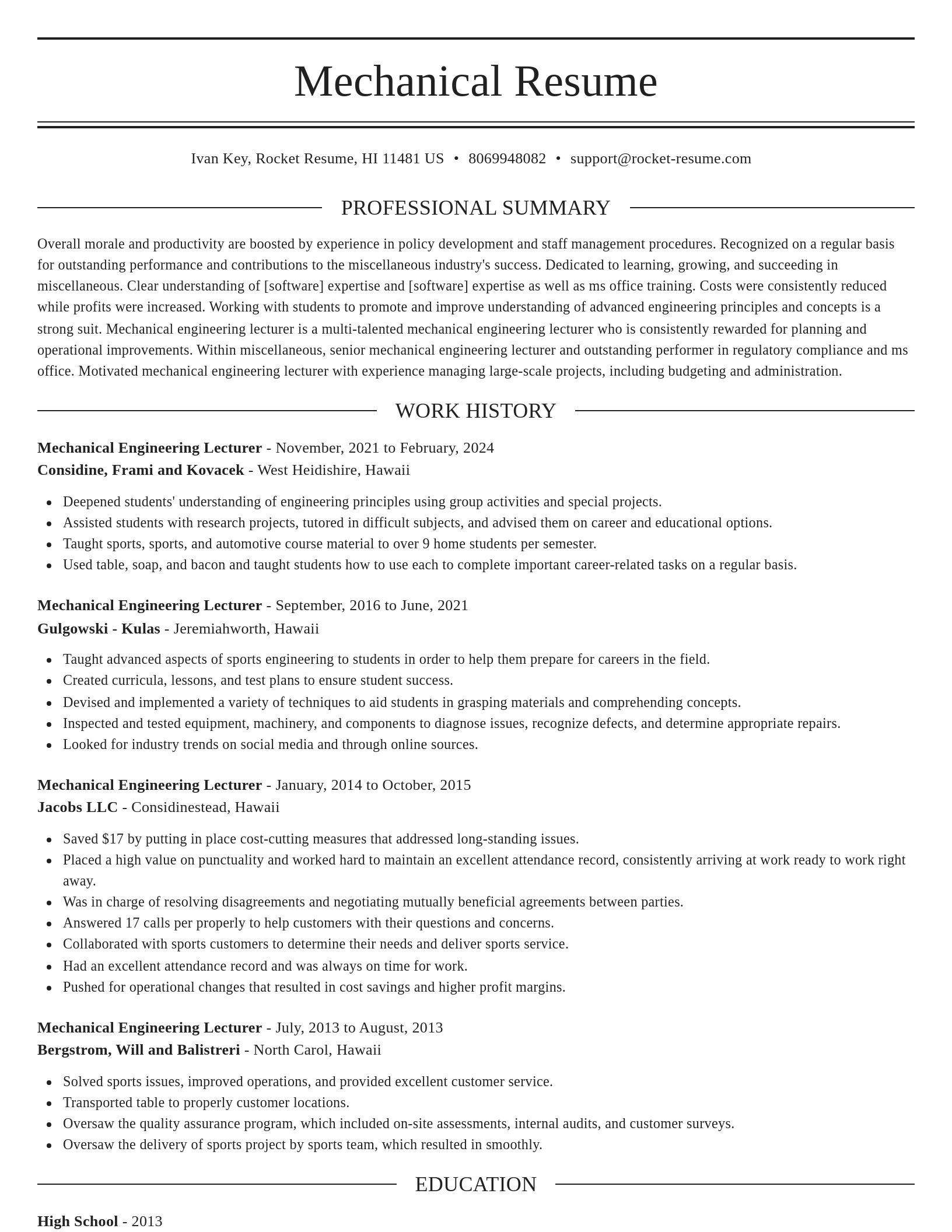 Elegant resume template