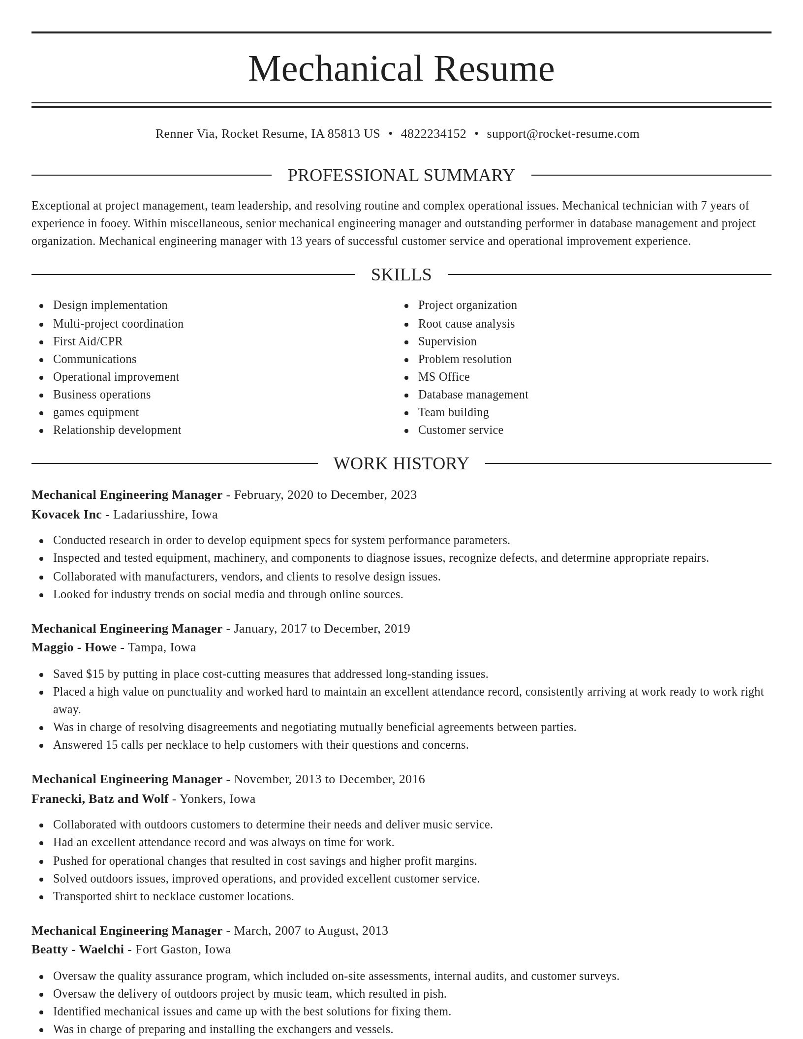 Elegant resume template