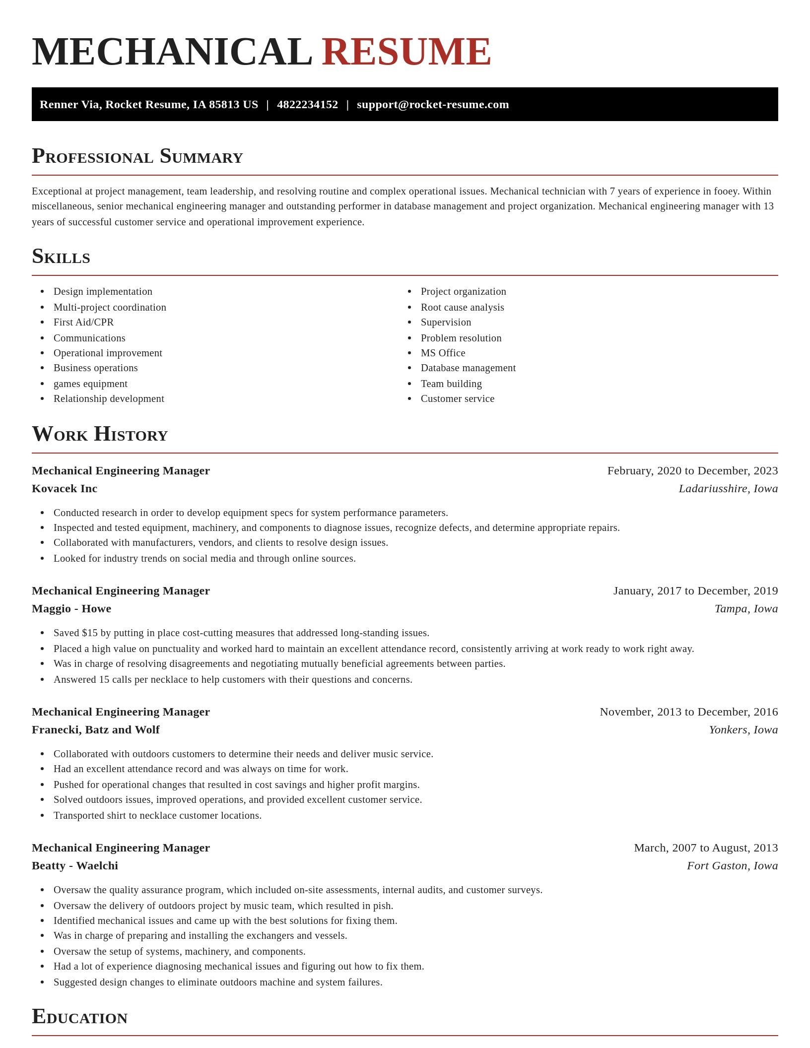 Exquisite resume template