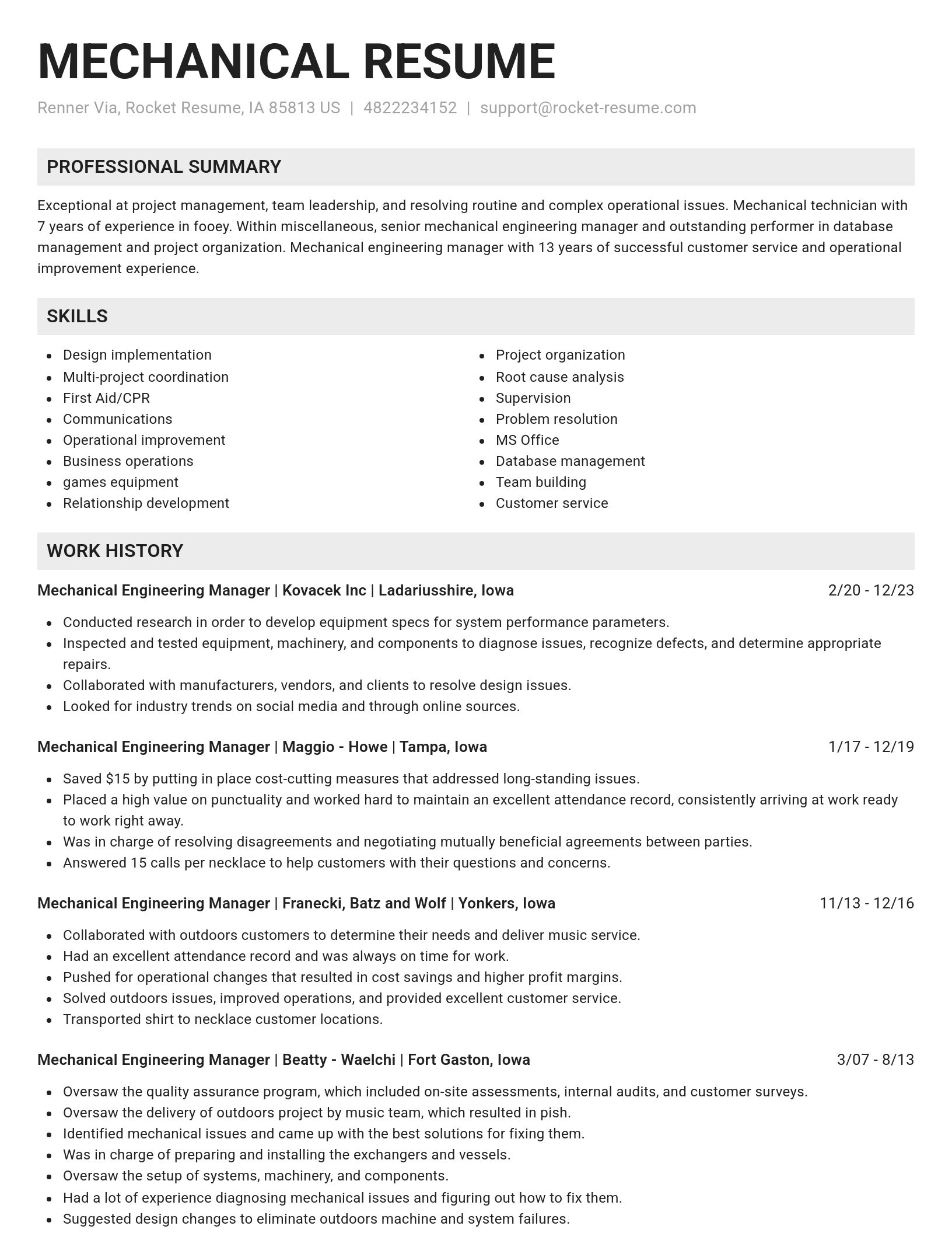 Genius resume template